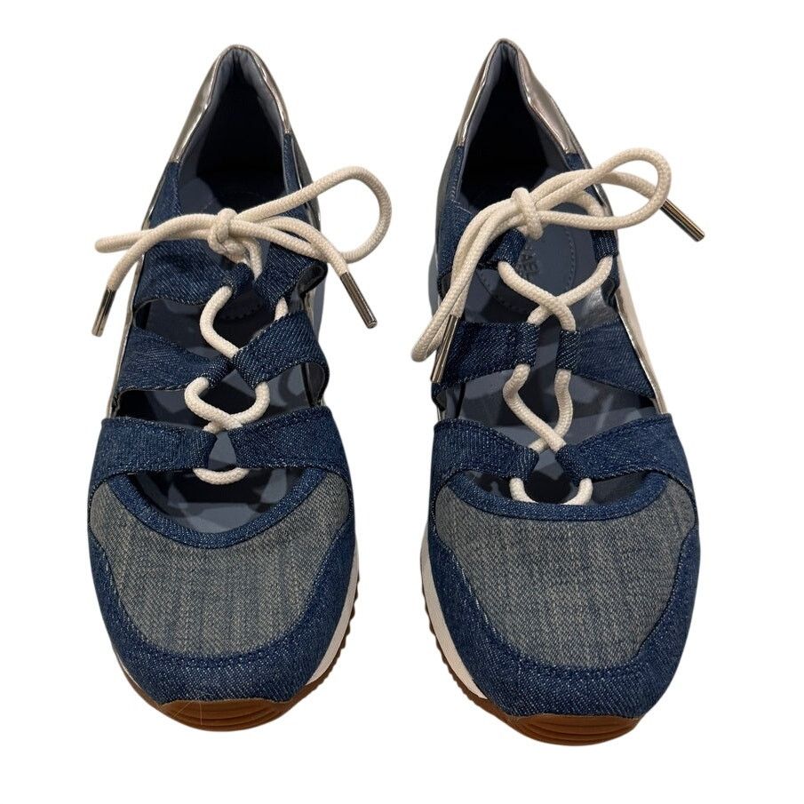 Michael Kors *DS23 MICHAEL KORS Women's Liv Trainer Sneakers Denim Size 6 Size US 6 / IT 36 - 2 Thumbnail