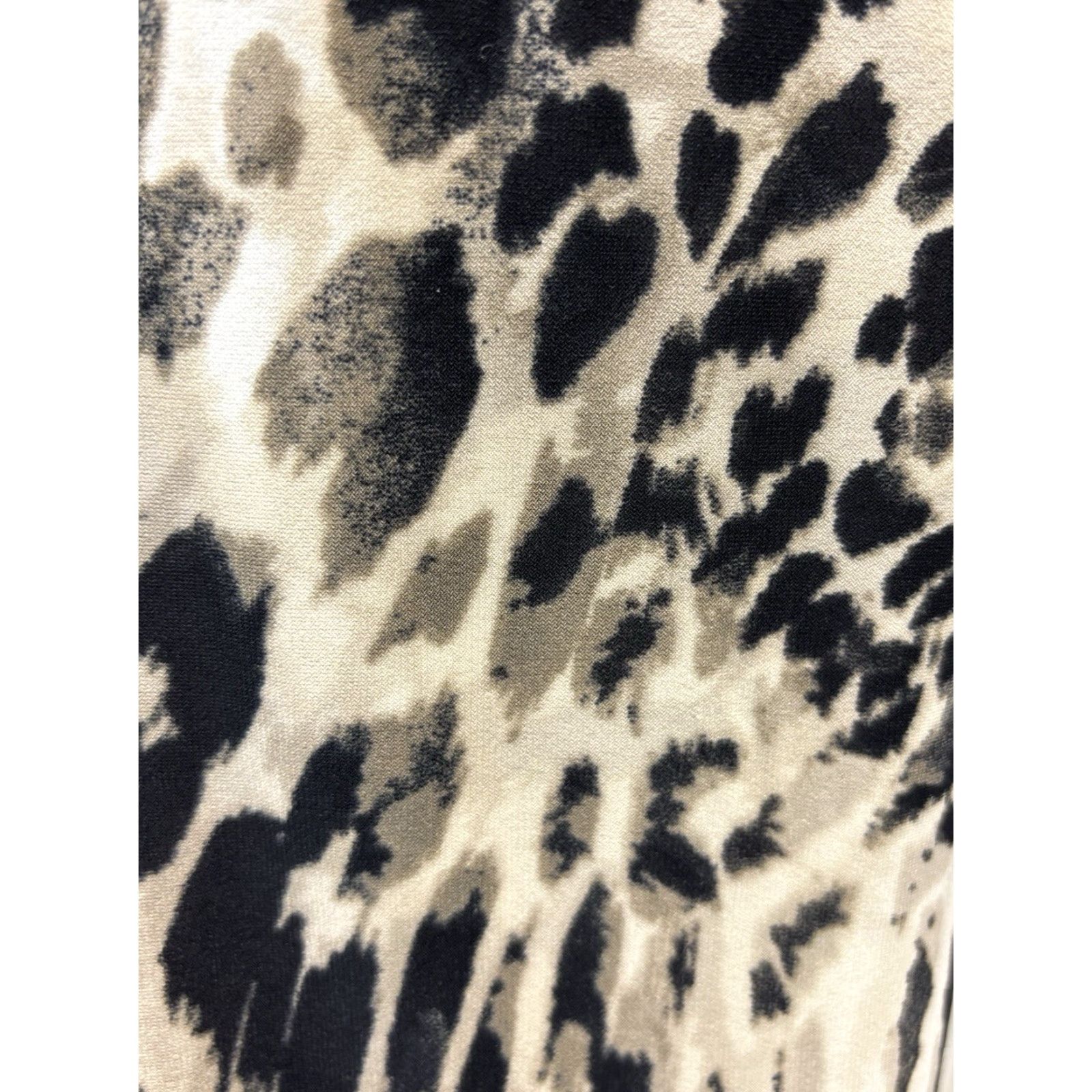 Vintage Chicos Side Ruche Shift Dress XL Animal Print 3/4 Sleeve Career Shirt Womens Knee Length Boat Neck Pullover Party/Cocktail Business Size XL / US 12-14 / IT 48-50 - 7 Thumbnail