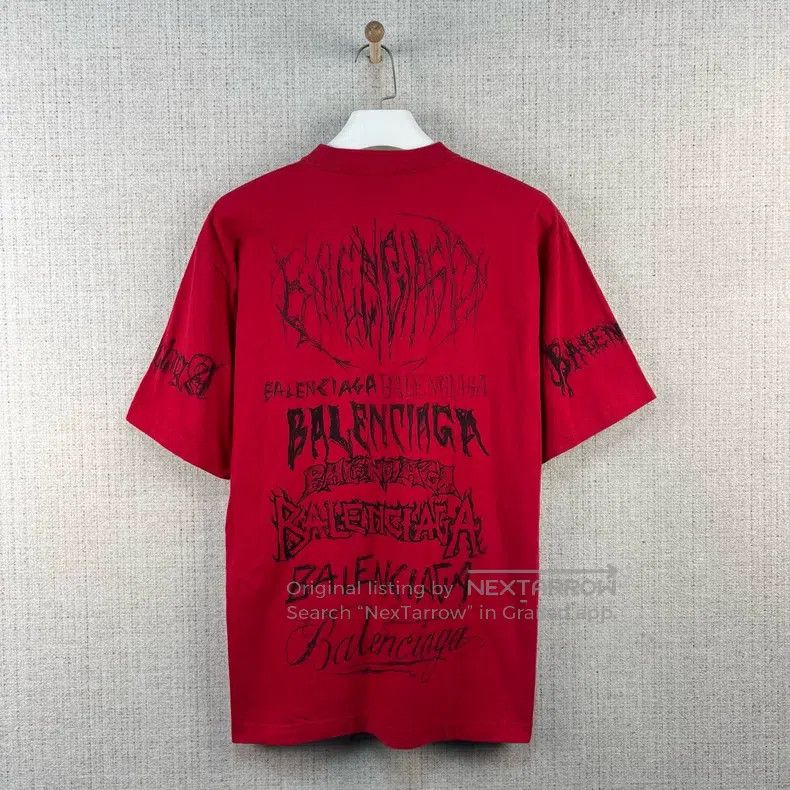 Balenciaga Balenciaga Alphabet Printed Round Neck Pullover Short-Slee Size US S / EU 44-46 / 1 - 3 Thumbnail