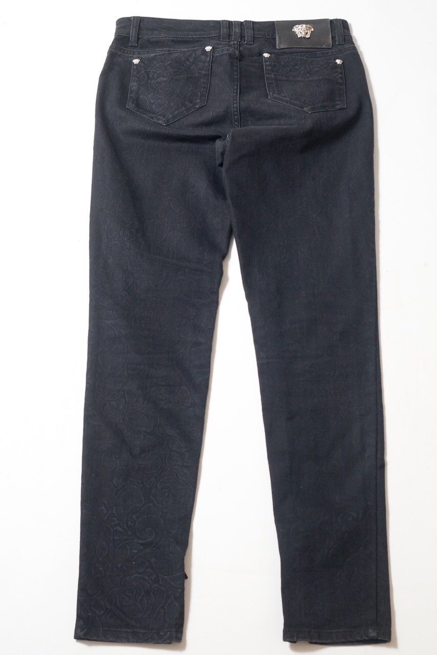 Versace versace women's floral print stretch jeans Size 27" / US 4 / IT 40 - 10 Thumbnail