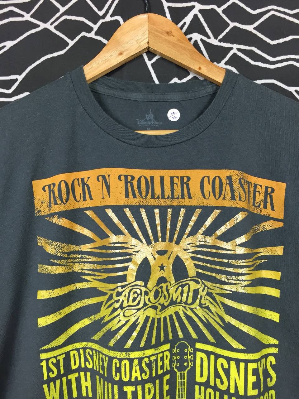 Aerosmith × Disney × Vintage Disney Parks Aerosmith Rock N Roller Coaster Promo Tee Size US M / EU 48-50 / 2 - 3 Thumbnail