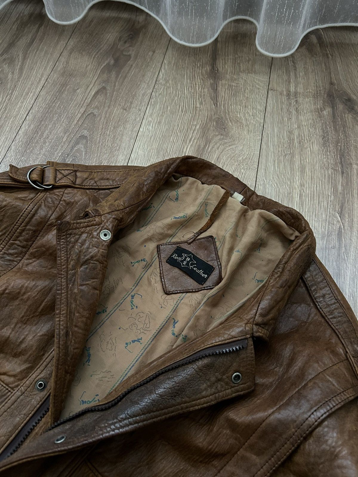 Vintage Vintage Real Leather bombers jacket mens y2k oversized Size US XL / EU 56 / 4 - 3 Thumbnail