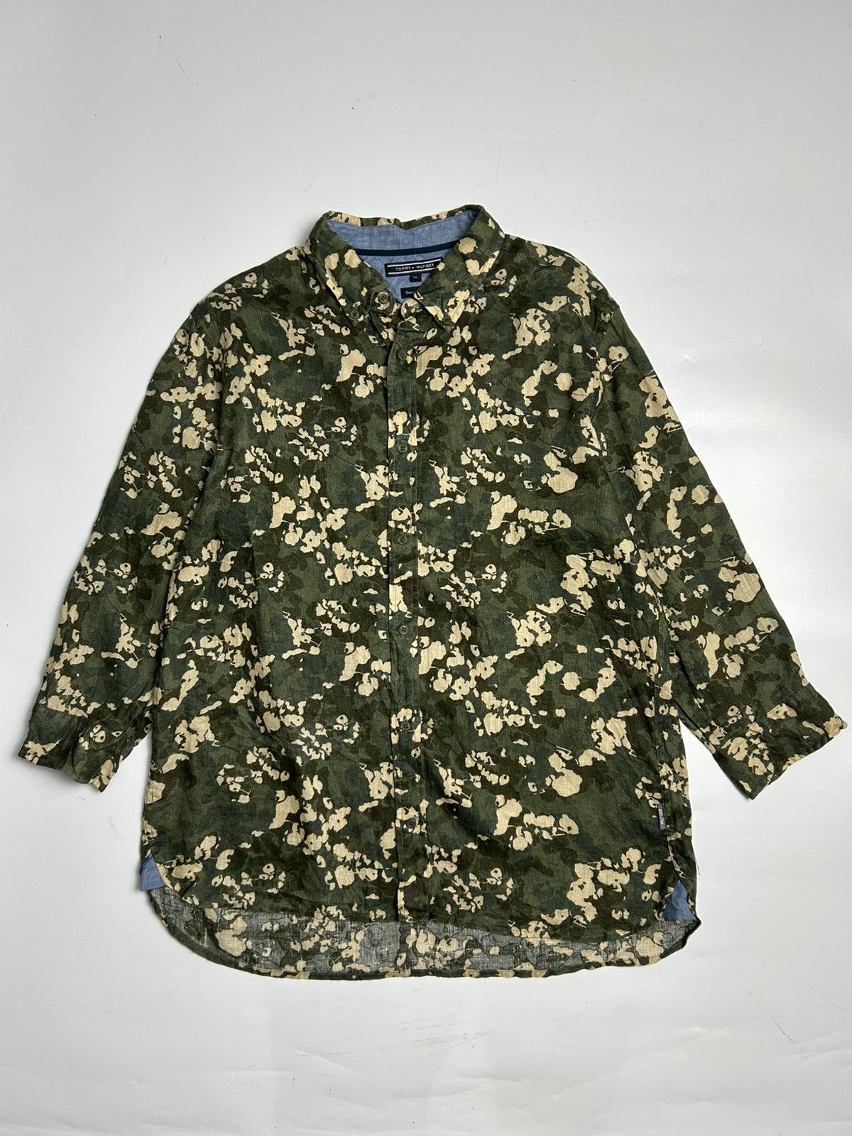 Tommy Hilfiger TOMMY HILFIGER PREMIUM LINEN BUTTON UP SHIRT Size US XL / EU 56 / 4 - 1 Thumbnail