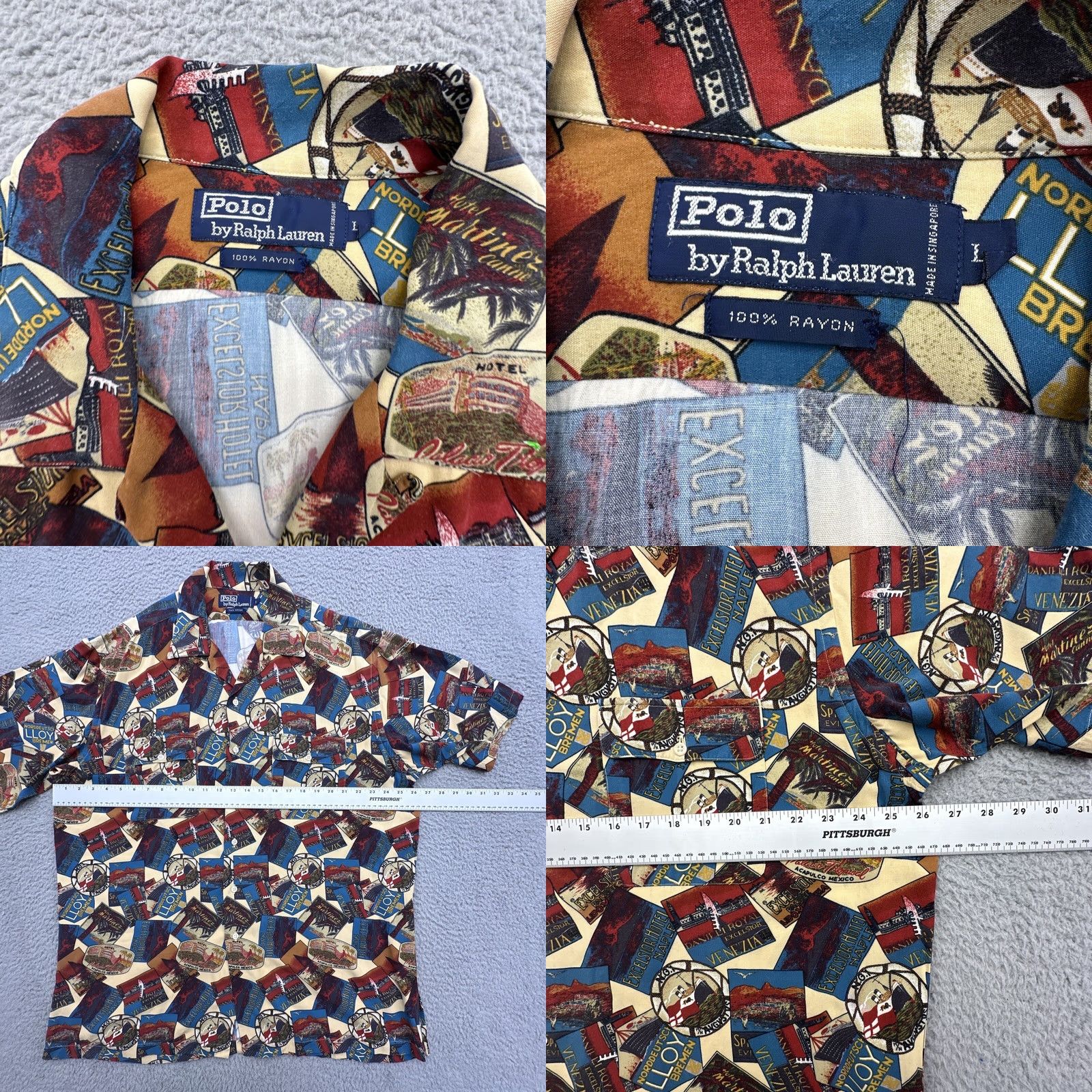 Ralph Lauren VINTAGE Polo Ralph Lauren Shirt S/M L Cotton? Size US L / EU 52-54 / 3 - 8 Thumbnail