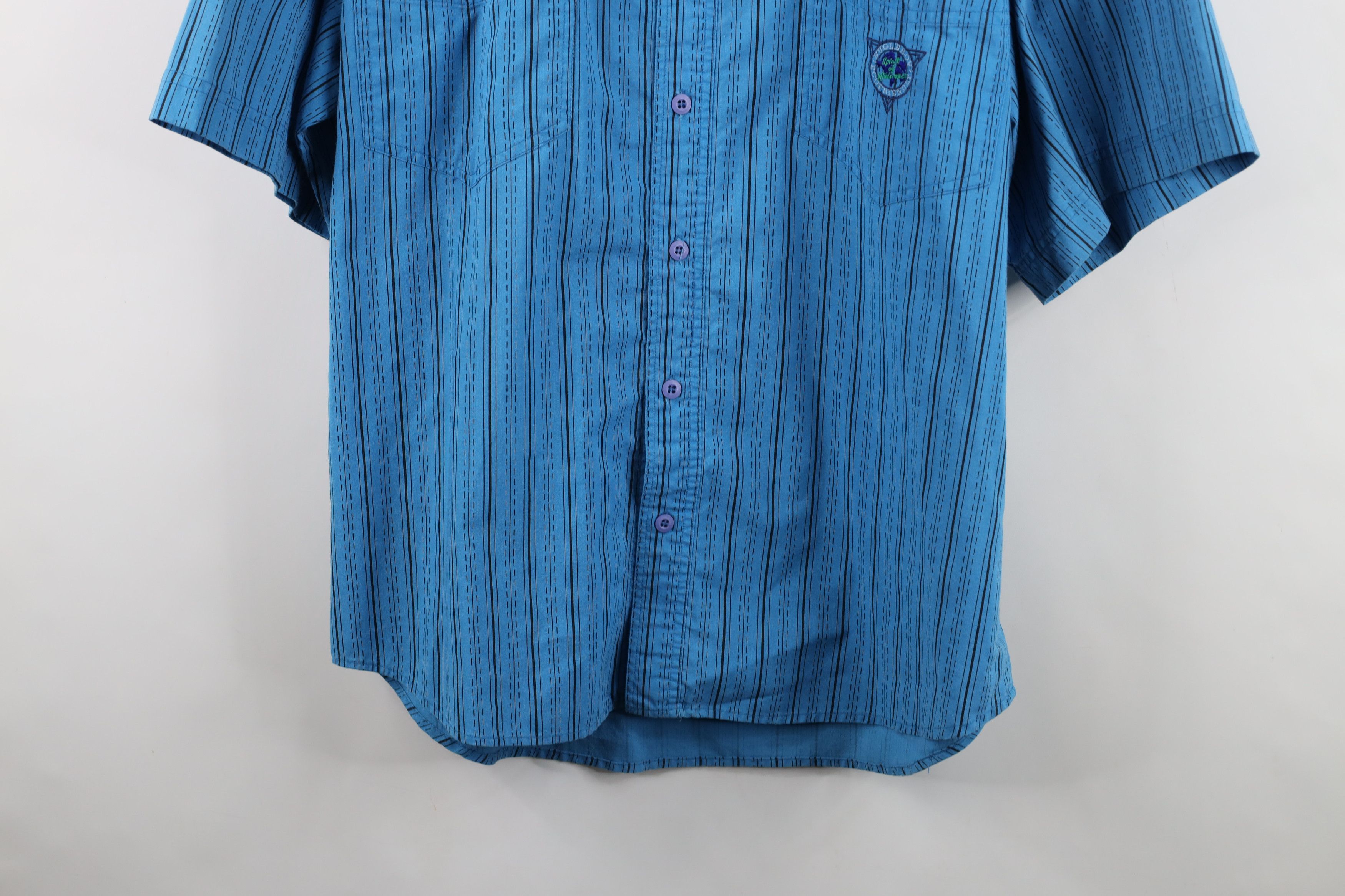 Vintage Vintage 90s Bugle Boy Fit Striped Short Sleeve Button Shirt Size US XL / EU 56 / 4 - 3 Thumbnail