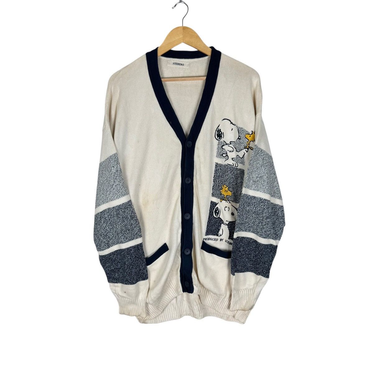 Iceberg ☀️ICEBERG X PEANUTS ITALY KNIT CARDIGAN Size US L / EU 52-54 / 3 - 4 Thumbnail