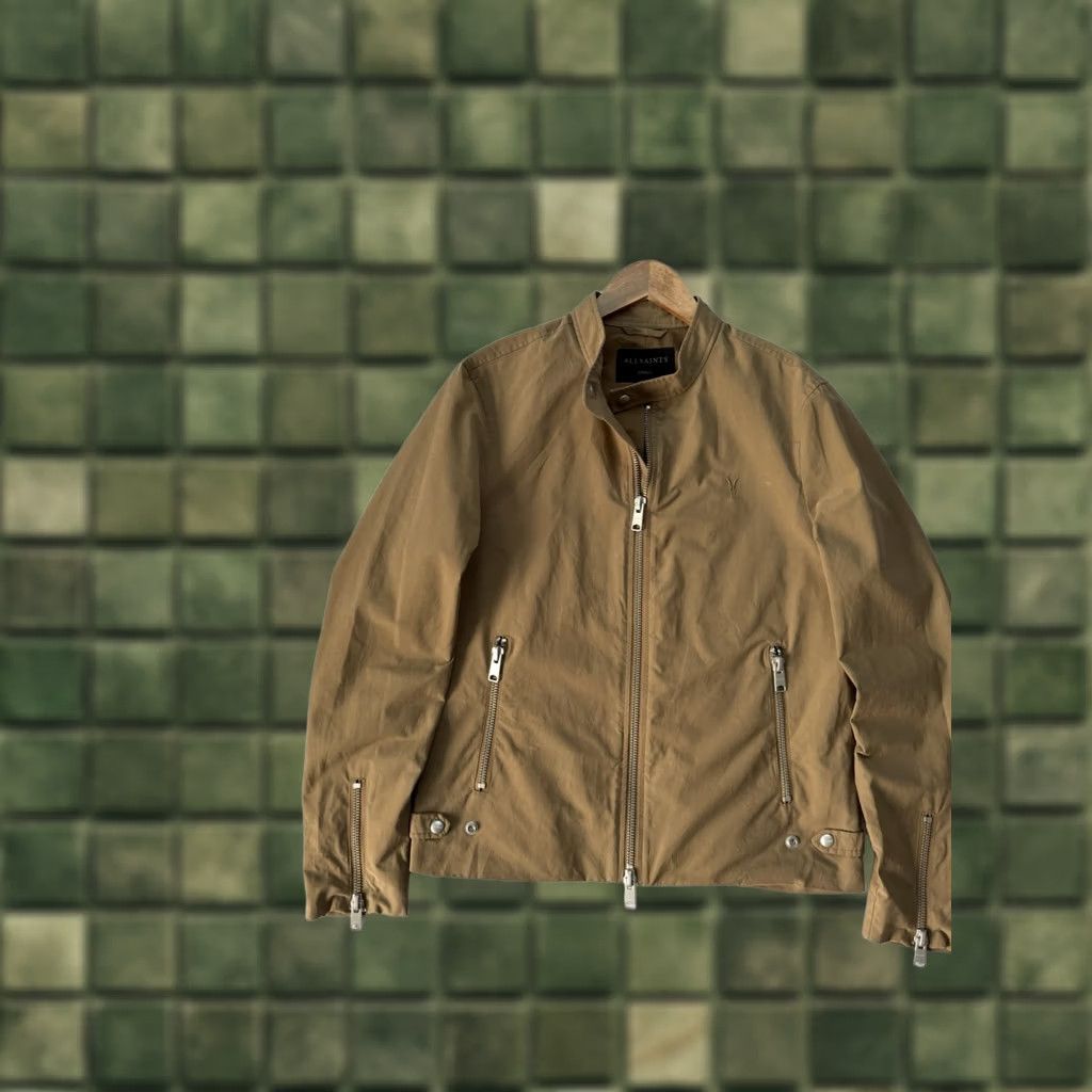 Allsaints AllSaints Jacket Biker Nylon Beige Mens Size S/M City Vintage 1990s USA Italy Streetwear Designer Tailored Zip Black? Size US S / EU 44-46 / 1 - 1 Thumbnail