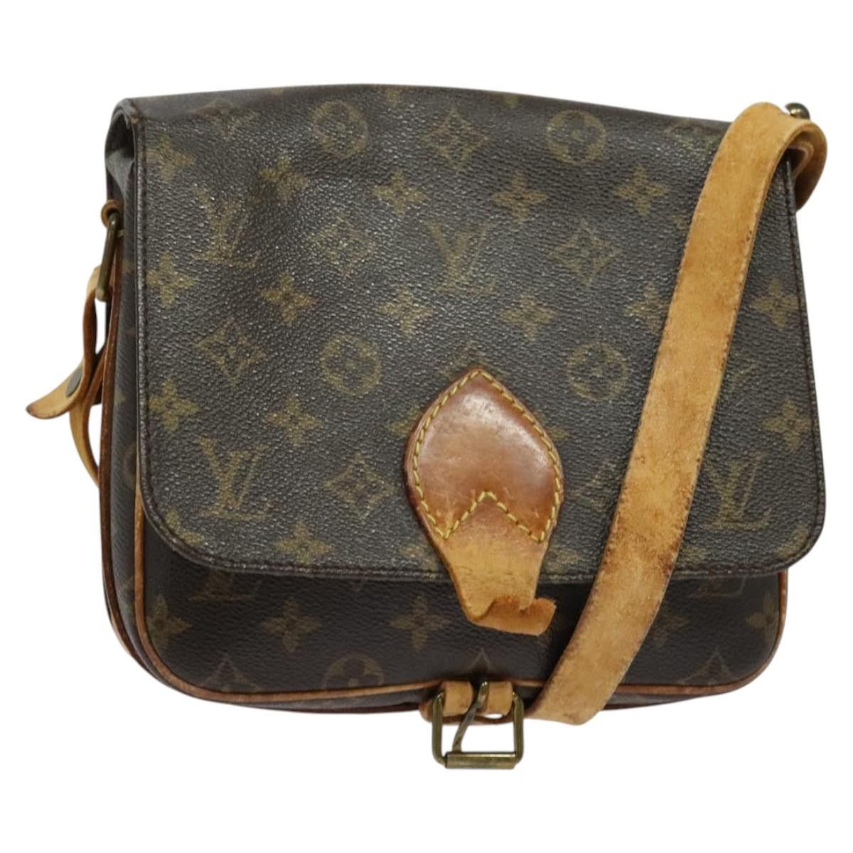 Louis Vuitton Monogram Cartouchiere Mm Shoulder Bag M51253 Lv Auth 122567, Women's
