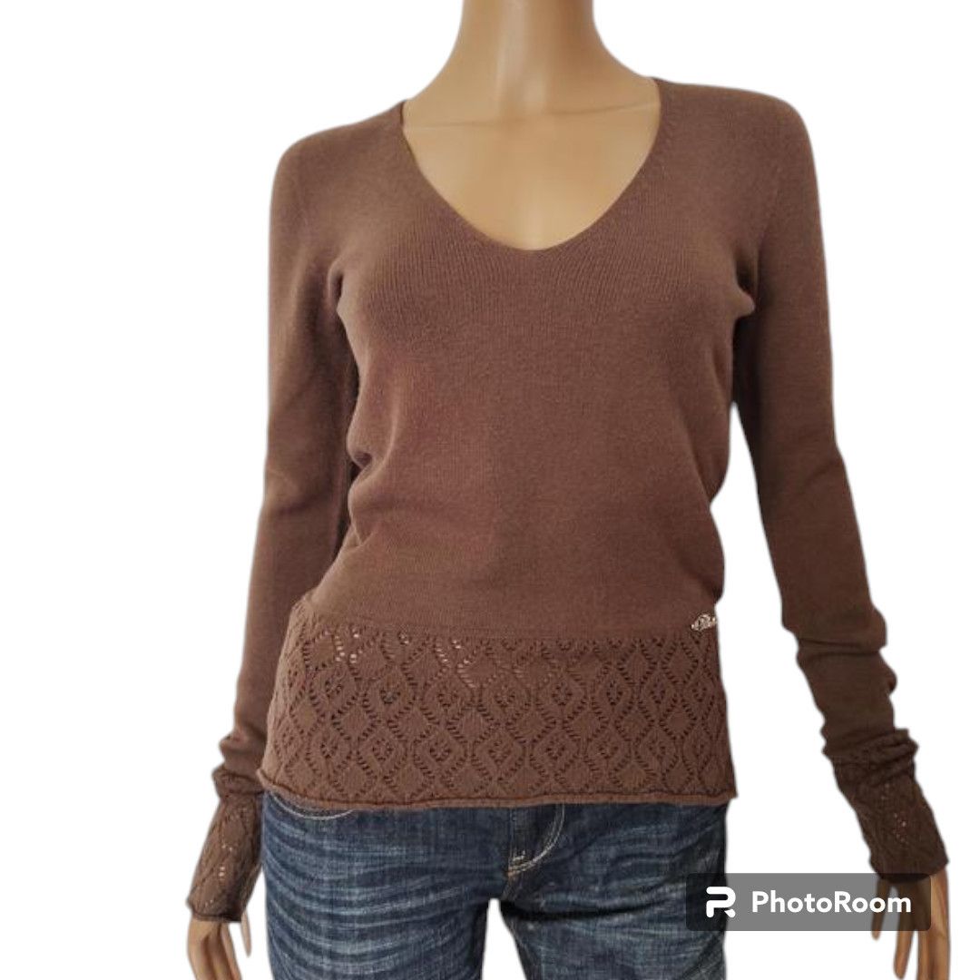 Cacao Jumper Knitwear Openwork sz M