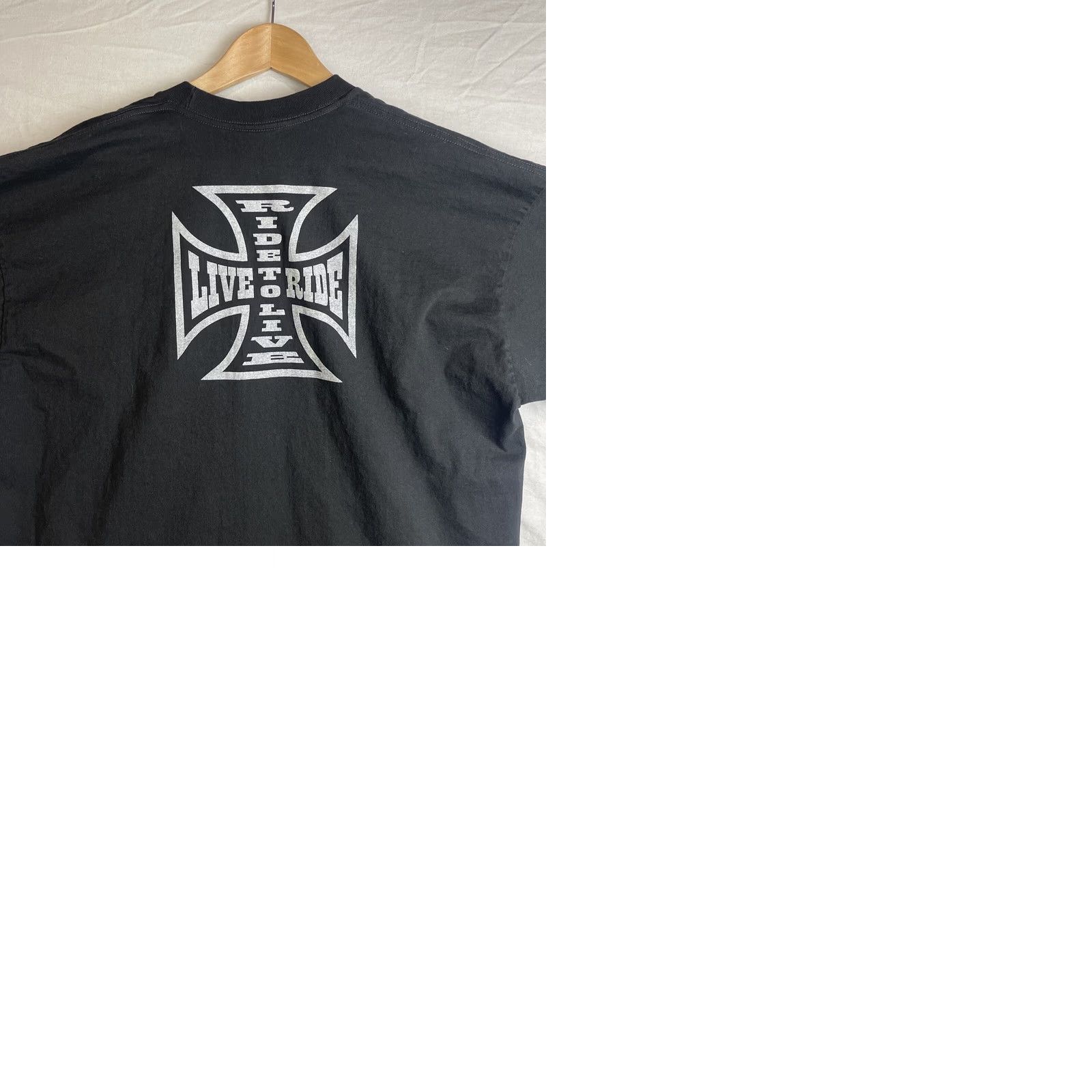 Olive Riders Shirt Mens 2XL Black Live To Ride Biker Motorcycle Skull Short Sleeve Shirt Size US XXL / EU 58 / 5 - 9 Thumbnail