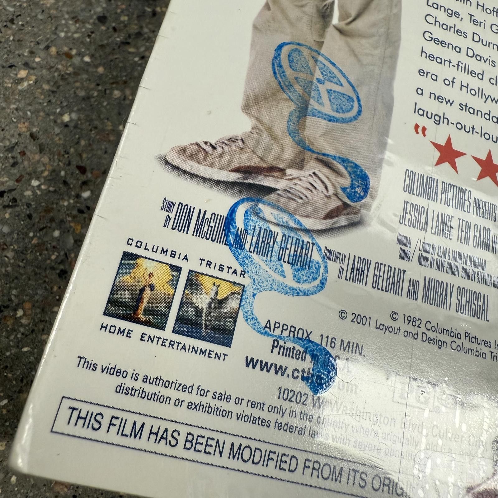 Designer DS TOOTSIE VHS 2001 SEALED w/ COLUMBIA PICTURES WATERMARKS Size ONE SIZE - 4 Thumbnail