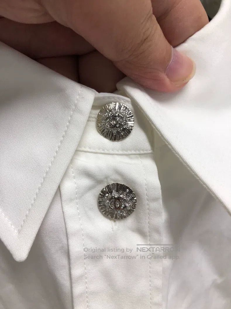 Chanel Chanel Solid colour single-breasted loose long-sleeved shi Size XXS / US 00 / IT 34 - 4 Thumbnail
