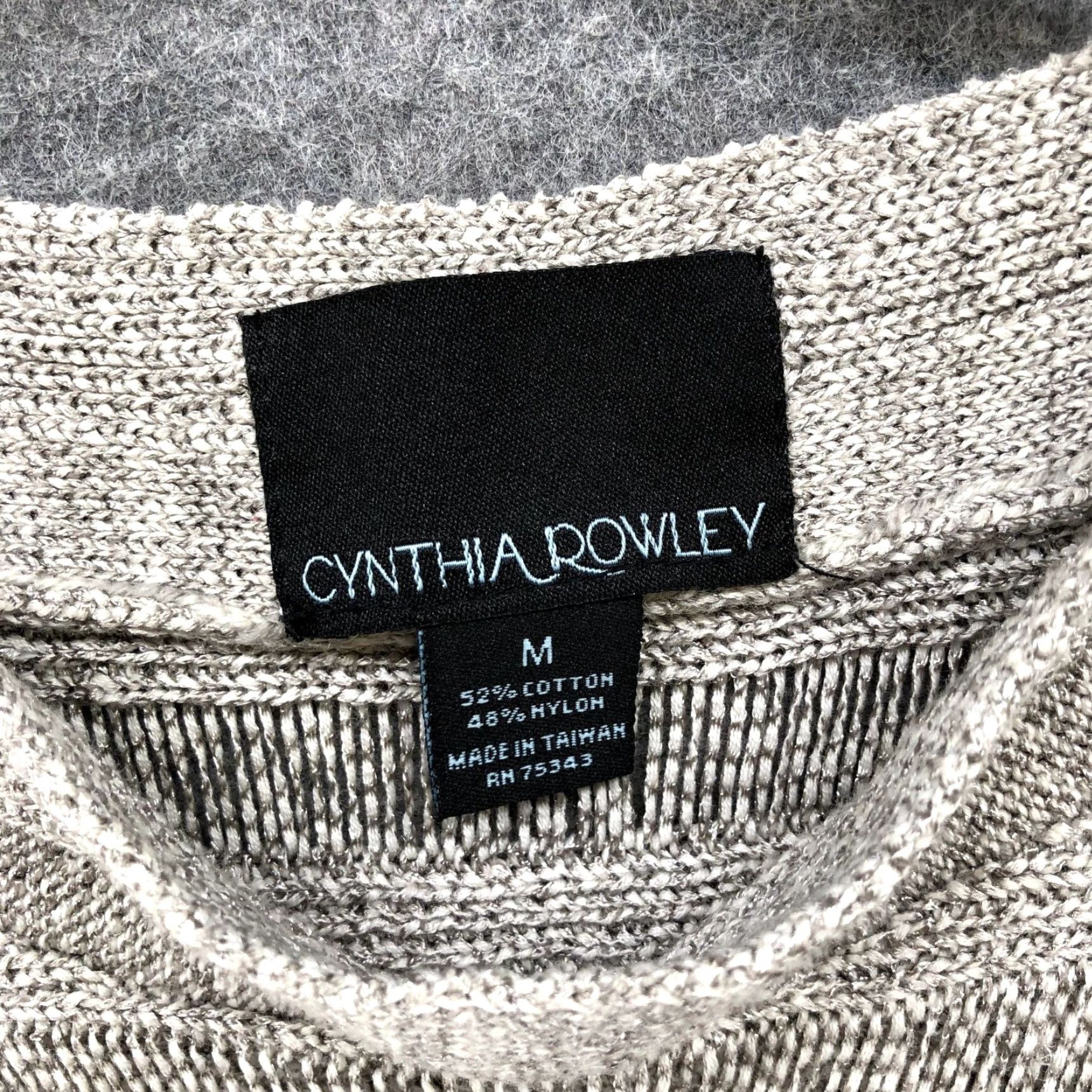 Cynthia Rowley Cynthia Rowley Open Knit Sweater Womens M Metallic Sleeveless Vest Boat Neck Shirt Size M / US 6-8 / IT 42-44 - 5 Thumbnail
