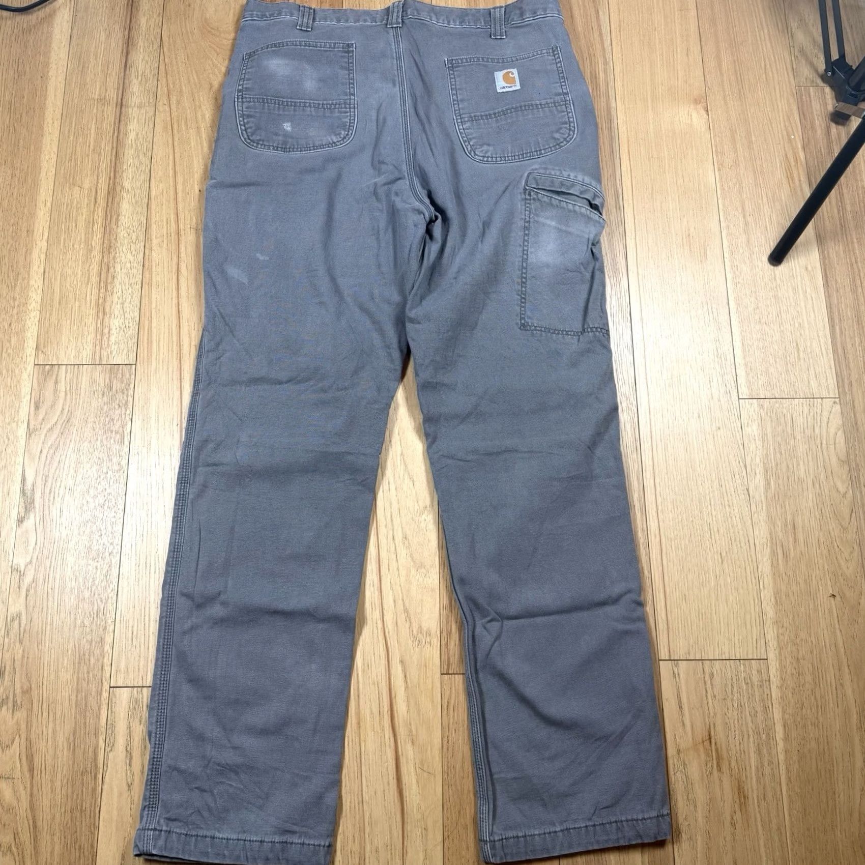Carhartt VINTAGE Carhartt Work Pants Mens 36x32 Grey Insulated Cargo Straight Blanketed Lined Pants Mens Regular 36 Grey Inches Mens Size US 36 / EU 52 - 7 Thumbnail
