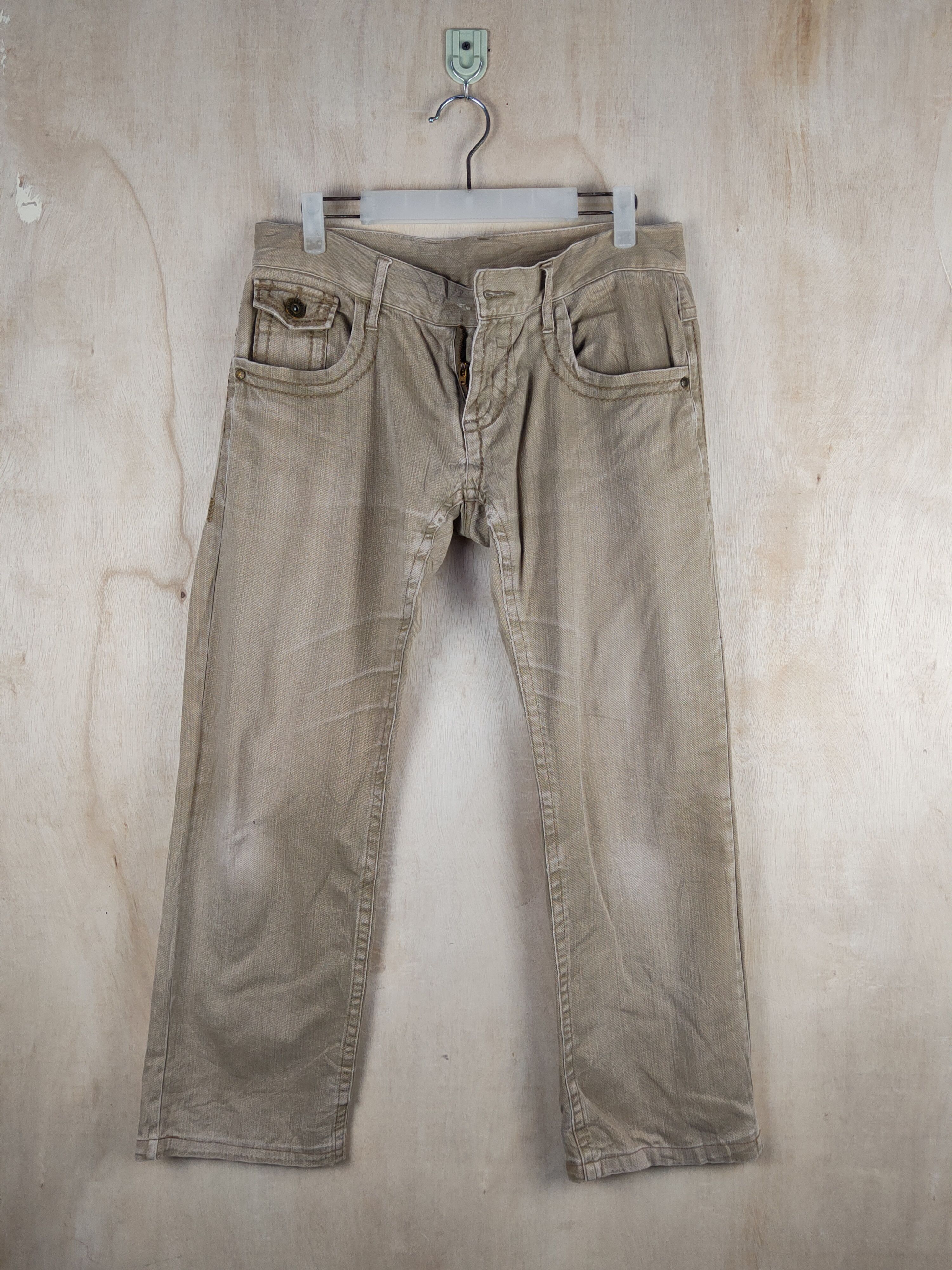 Japanese Brand Japanese Brand Brown Faded Distressed Ripped Jeans #S2437 Size 28" / US 6 / IT 42 - 1 Thumbnail