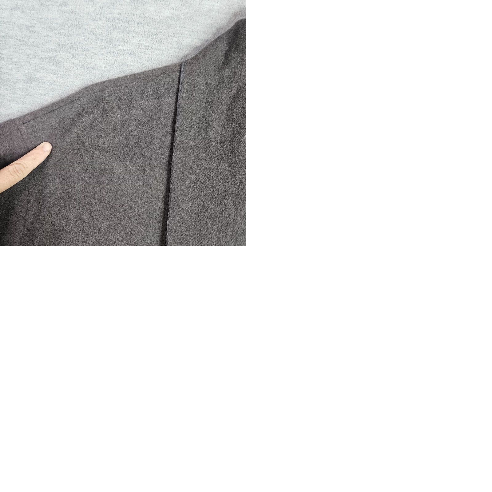 Vintage VINTAGE Evam Eva Jacket Gray Open Front Angora Oversize Coat Women’s Size 2 Regular Long Sleeve Lightweight Solid Zip Thermal Outdoor 90s? Size XS / US 0-2 / IT 36-38 - 9 Thumbnail