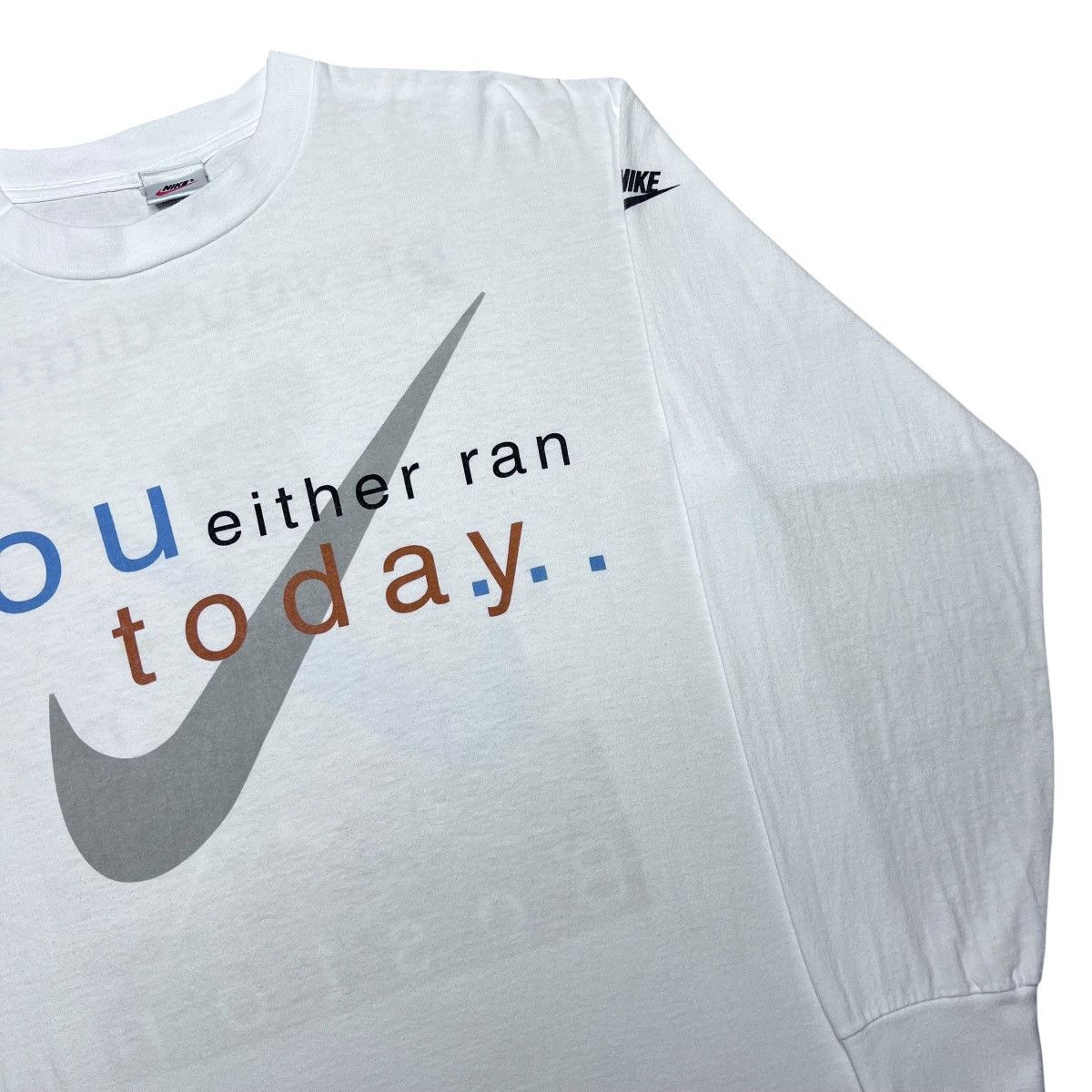 Nike 1990s Nike You Either Ran Today Or You Didn’t Boston T-Shirt Size US XL / EU 56 / 4 - 17 Thumbnail