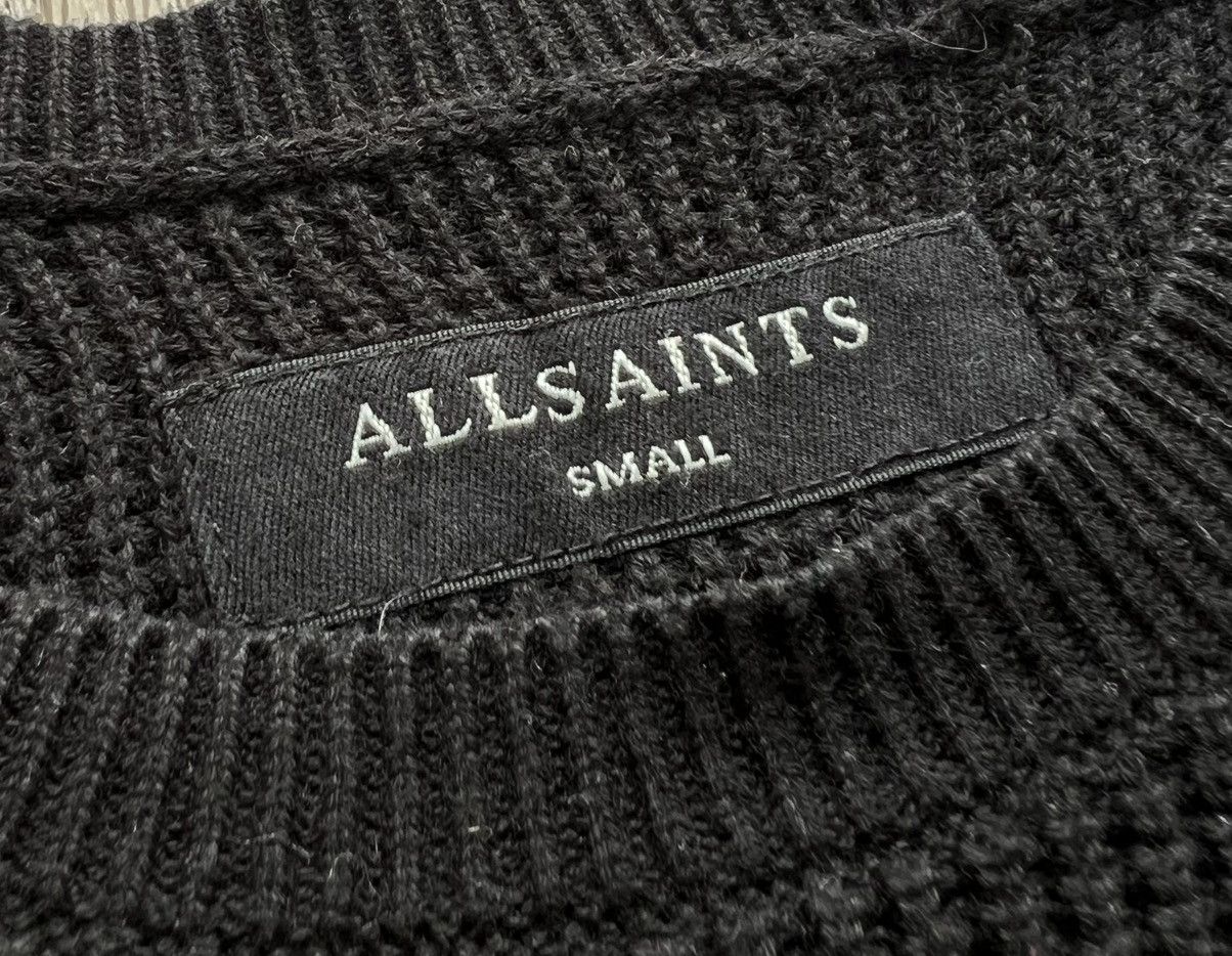 Allsaints Allsaints Trias Crew Black Knit Cotton Sweater Size US S / EU 44-46 / 1 - 6 Thumbnail