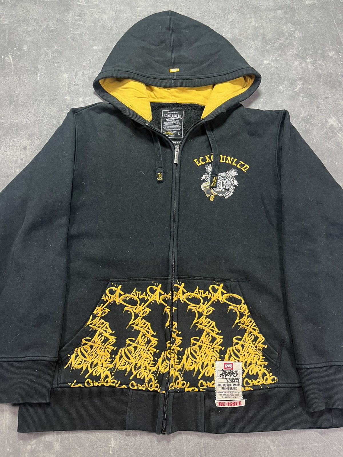 Ecko Unltd. Ecko Unltd Grafitti Spray Baggy Printed Zip Hoodie L XL Size US L / EU 52-54 / 3 - 6 Thumbnail
