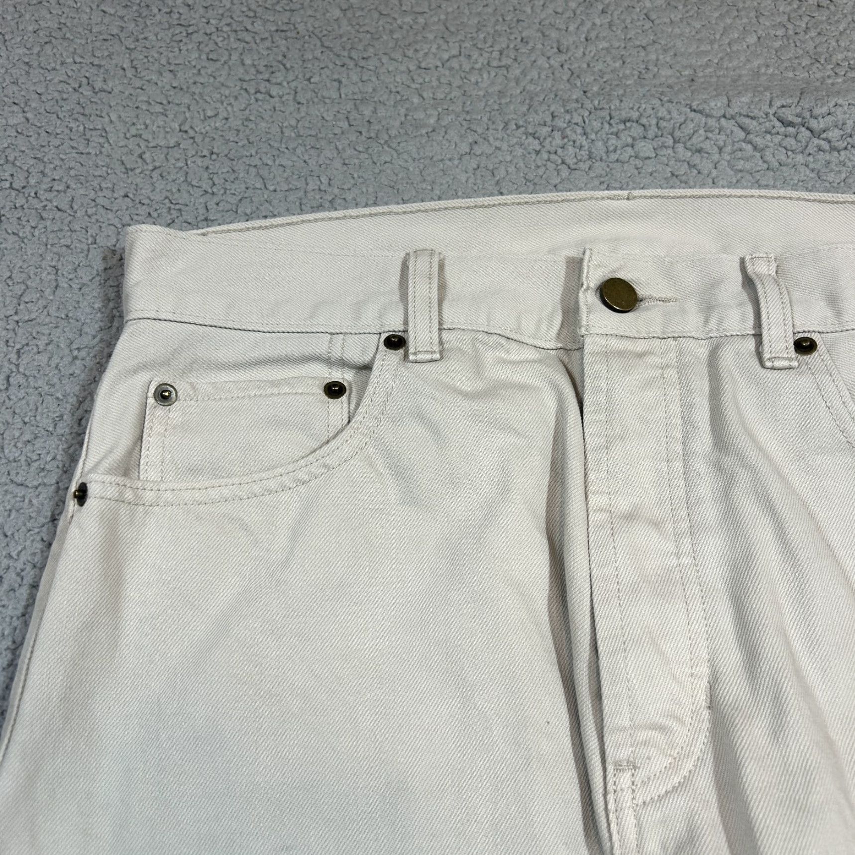 Fear of God Fear of God Jeans Beige Button Fly 31 Straight Men Cotton Denim Pants 5-Pocket Mid Rise Vintage? No Size US 31 - 2 Thumbnail