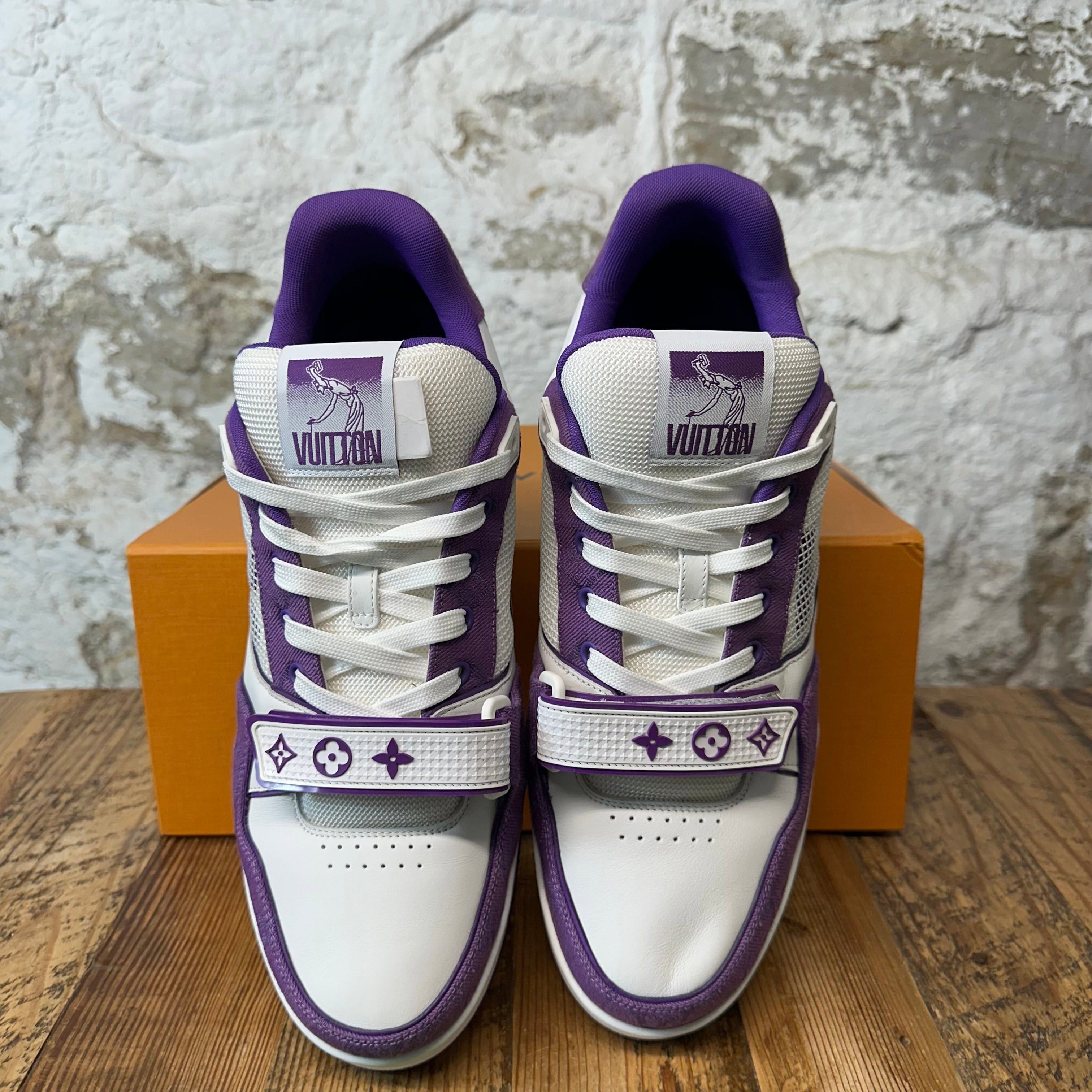 Louis Vuitton Louis Vuitton Purple White Strap Trainer Sneaker Sz 11.5 (10 Size US 11.5 / EU 44-45 - 3 Thumbnail