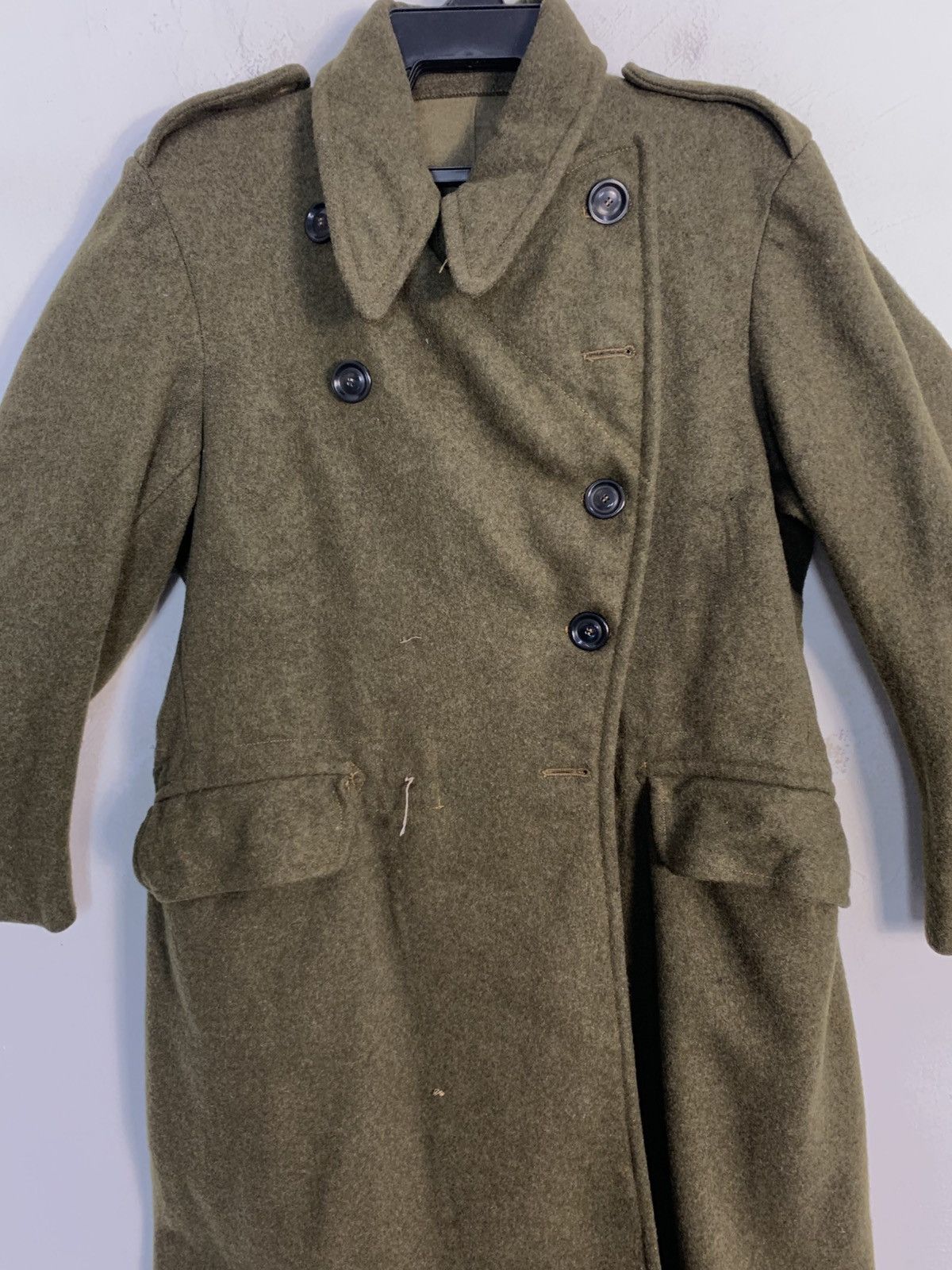 Other 80s Military Wool Greatcoat Pattern Dismounted Olive Green Size US M / EU 48-50 / 2 - 3 Thumbnail