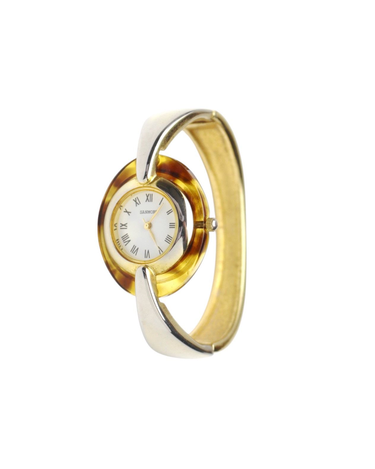 Japanese Brand × Vintage 2000S SANMORU BANGLE WATCH WITH AMBER-TONE BEZEL Size ONE SIZE - 1 Thumbnail