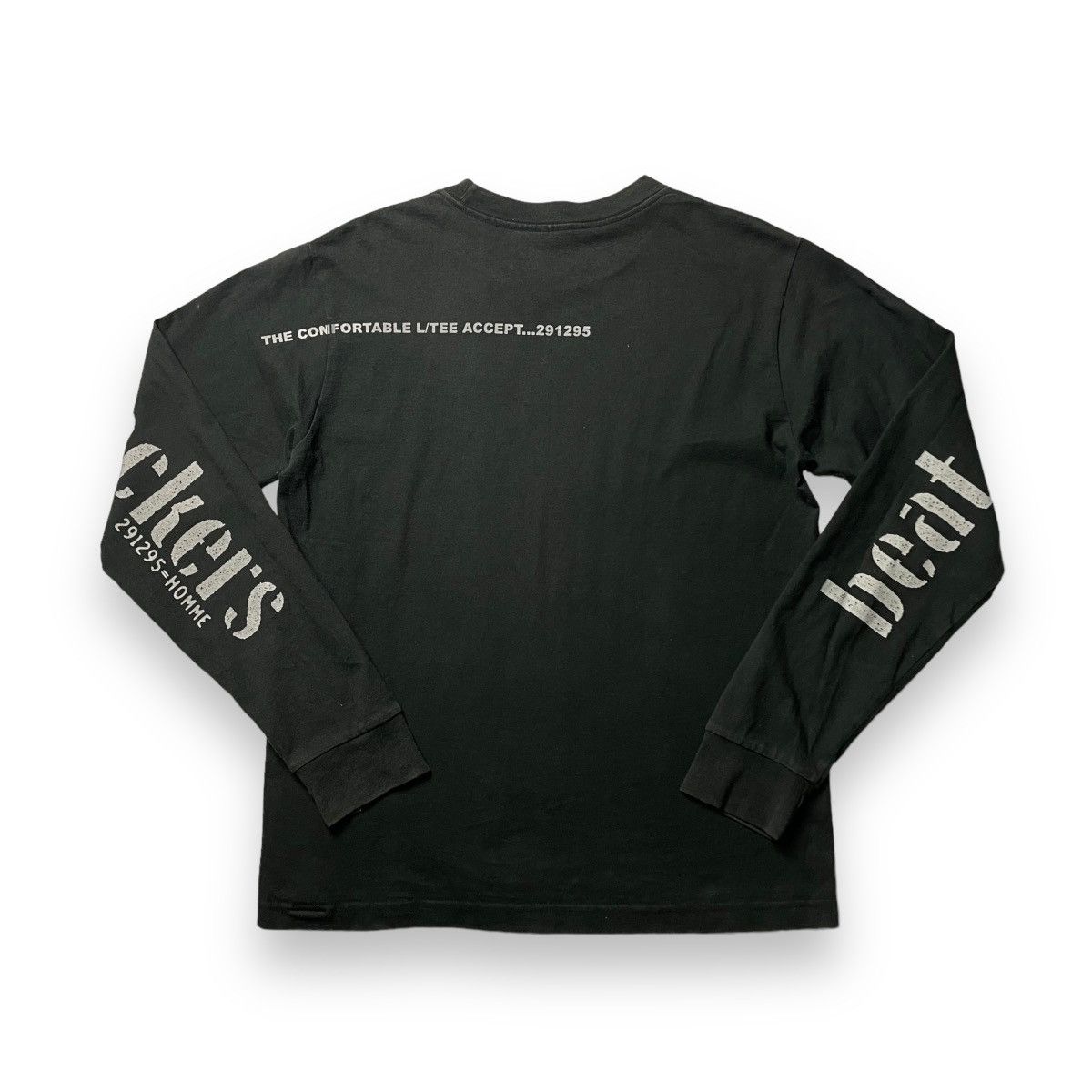 Japanese Brand 🇯🇵 VINTAGE 291295 HOMME WORDING LONG SLEEVE TSHIRT Size US M / EU 48-50 / 2 - 2 Thumbnail