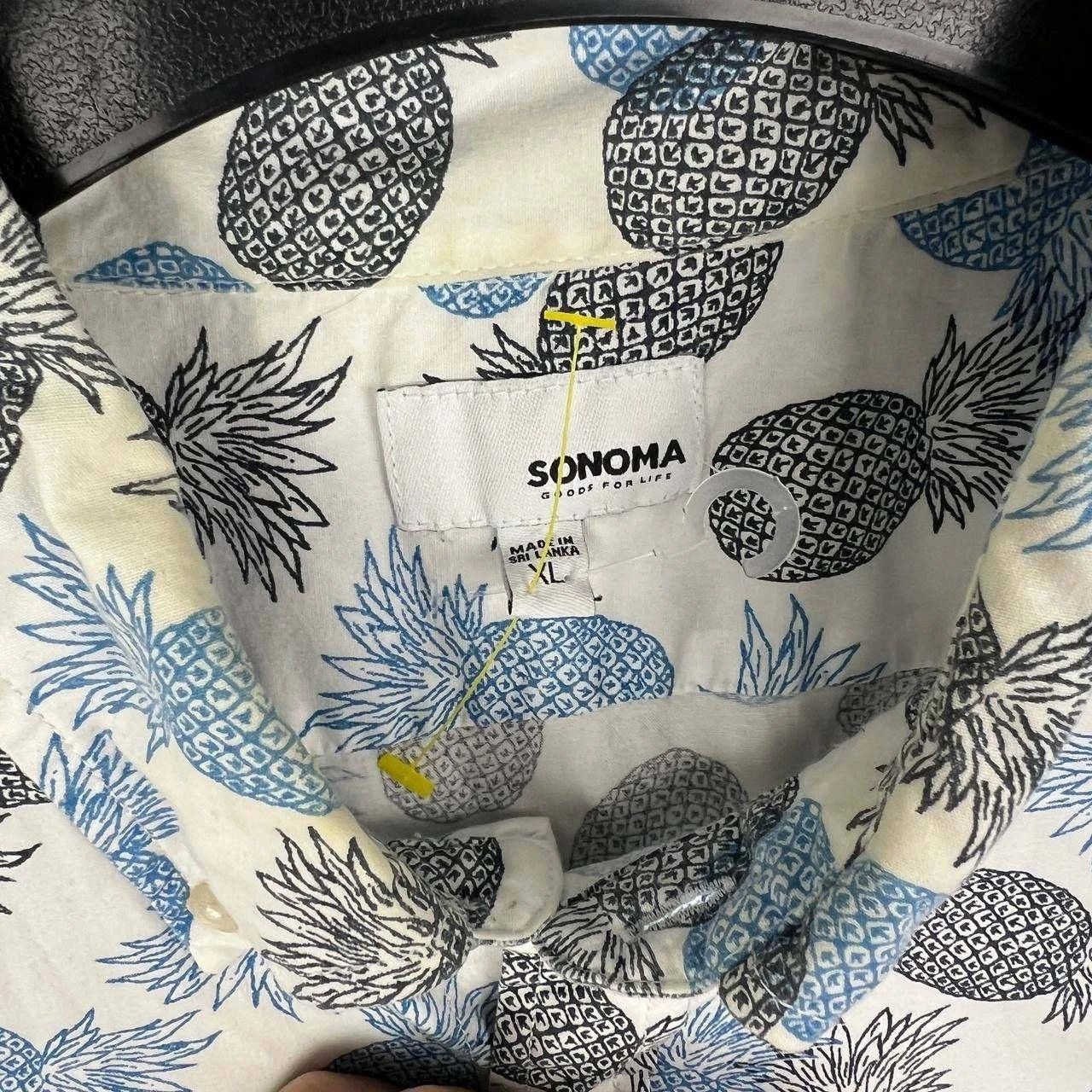 Other Sonoma Button Down Shirt Men XL Pineapple Print Cotton Size US XL / EU 56 / 4 - 5 Thumbnail