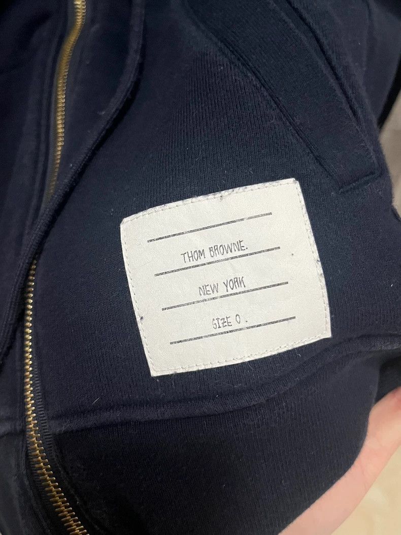 Thom Browne Thom BrowneClassic four-stripe blue hooded jacket 2503-Next Size US XS / EU 42 / 0 - 3 Thumbnail