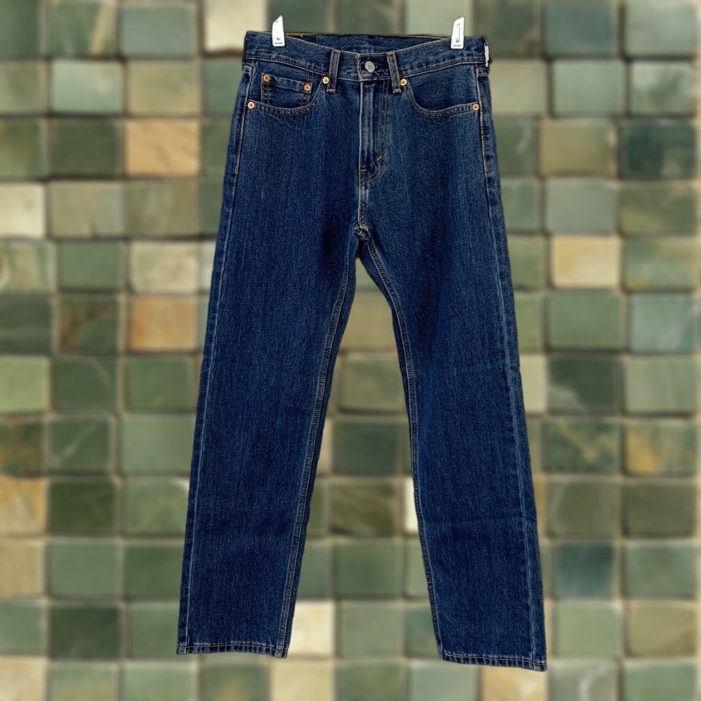 Levi's Levi's 505 Regular Fit Jeans Men 29 x 32 Dark Wash Straight Leg Denim 5-Pocket Levis 500 Series Vintage No Size US 29 - 1 Thumbnail