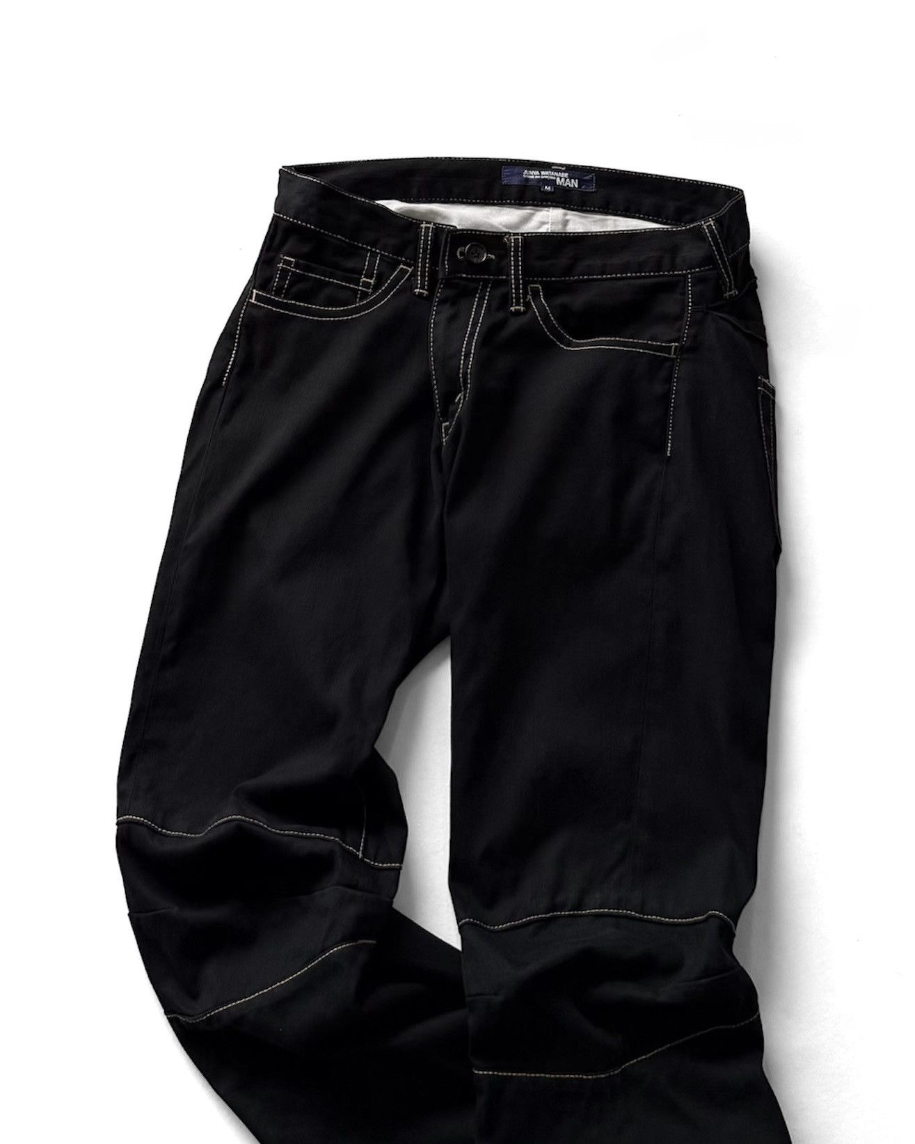 Junya Watanabe JUNYA WATANABE COMME des GARÇONS BLACK COTTON PANTS Size US 33 - 2 Thumbnail