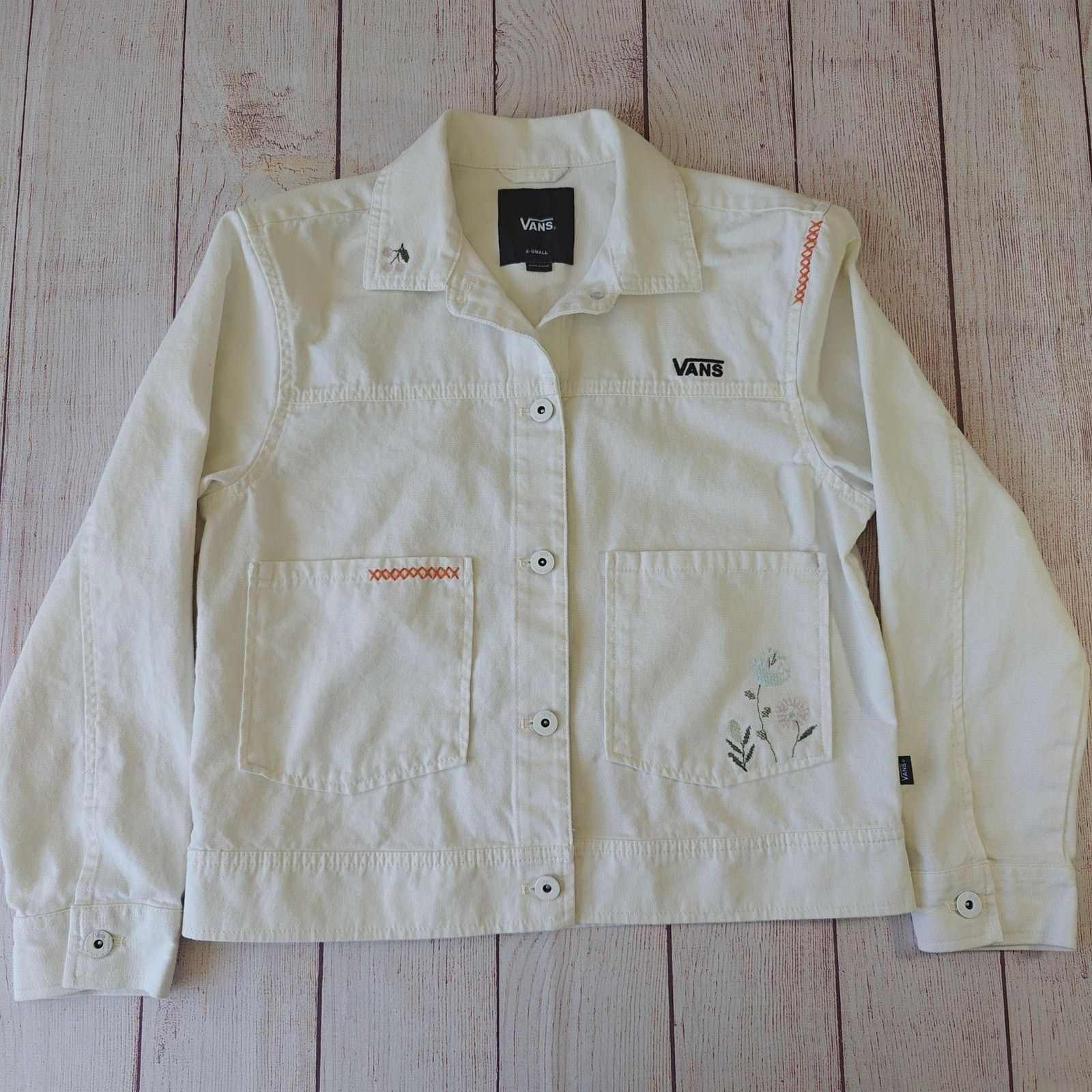 Vans VANS Book It Micro Embroidered Ditsy Floral Jacket sz XS Size XS / US 0-2 / IT 36-38 - 7 Thumbnail