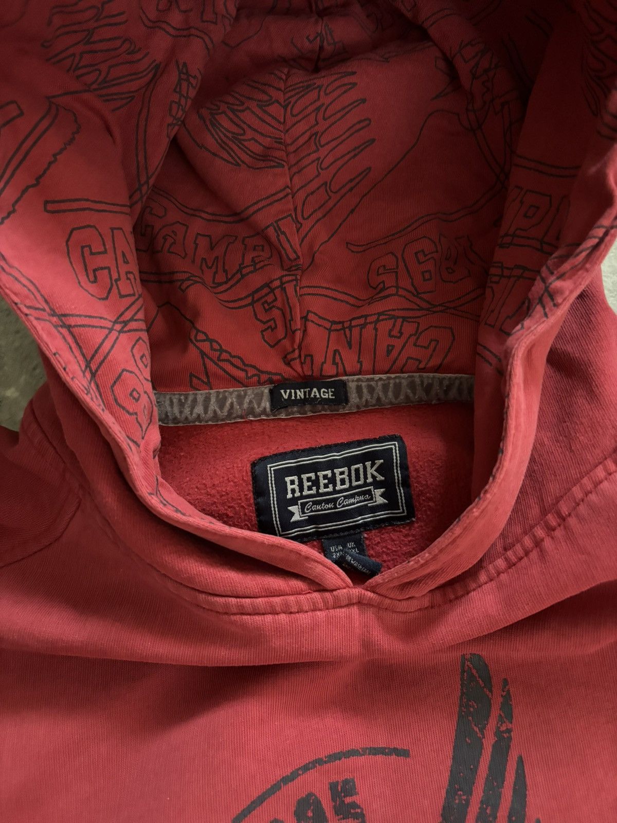 Reebok Reebok Red Vintage Drop Hoodie XXL Streetwear Size US XXL / EU 58 / 5 - 10 Thumbnail