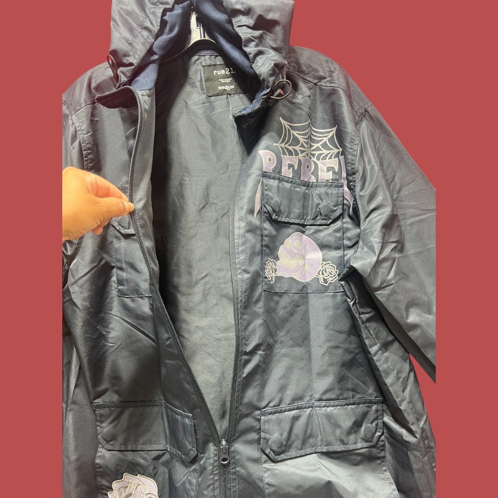 rue21 Rue 21 - Men's Waterproof Jacket - Dark - Blue - Medium Size US M / EU 48-50 / 2 - 13 Thumbnail