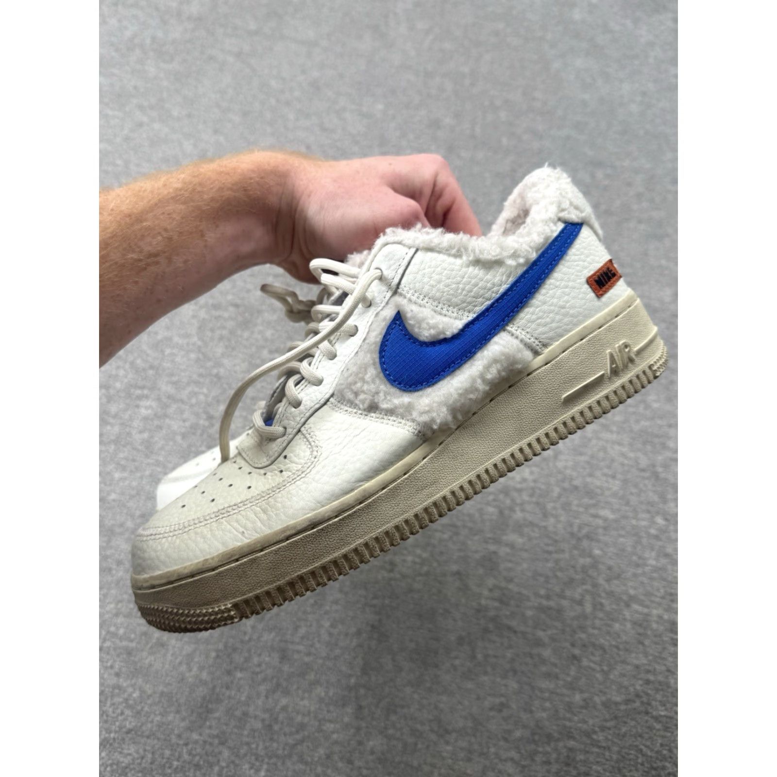 Nike Nike Air Force 1 '07 Sherpa Fleece Sail Racer Blue DO6680-100 Size 7.5 Women Sneakers Size S / US 4 / IT 40 - 4 Thumbnail