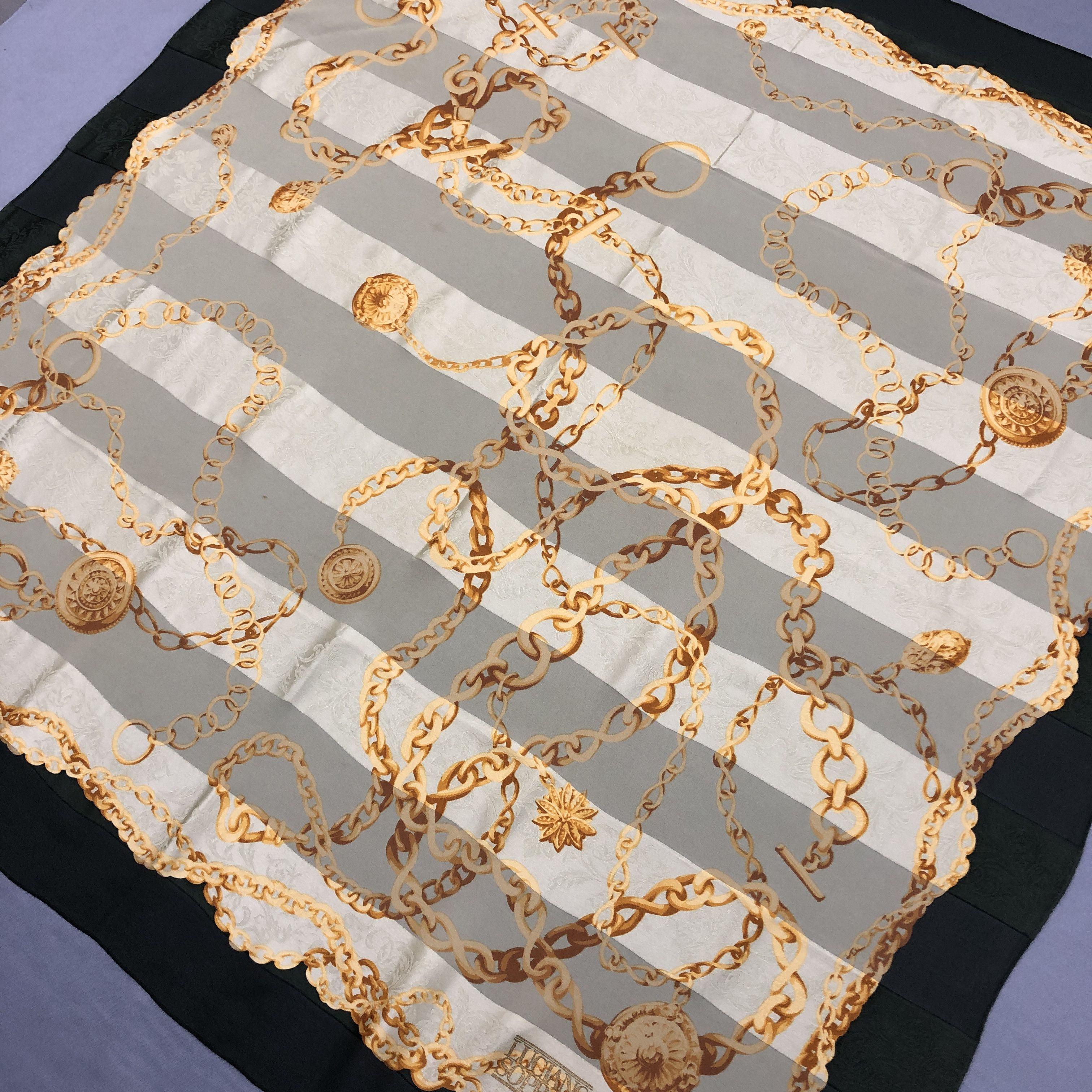 Designer × Other × Vintage Vintage Luciano Soprani SILK Scarf Twill Stole Wraps Scarves Size ONE SIZE - 4 Thumbnail