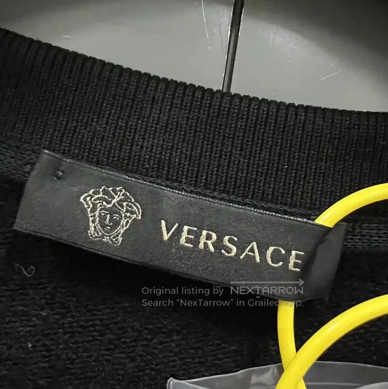 Versace Versace Black Cotton Long Sleeve Crop Sweatshirt . Size S / US 4 / IT 40 - 3 Thumbnail