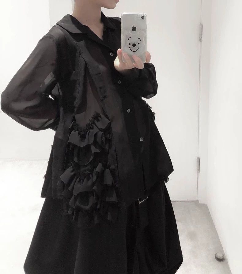Comme des Garcons Comme Des Garcons Crew neck pleated chiffon crepe shirt Size XS / US 0-2 / IT 36-38 - 7 Thumbnail