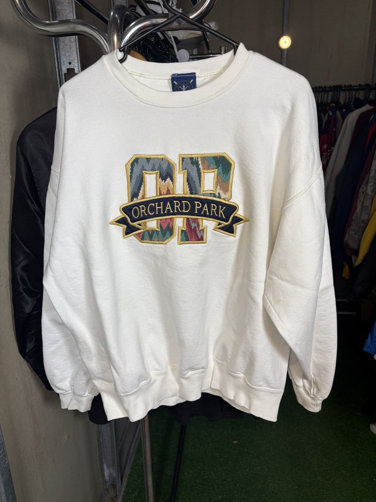 Vintage 1990s Orchard Park Buffalo Embroidered Crewneck sweatshirt Size US XL / EU 56 / 4 - 1 Thumbnail