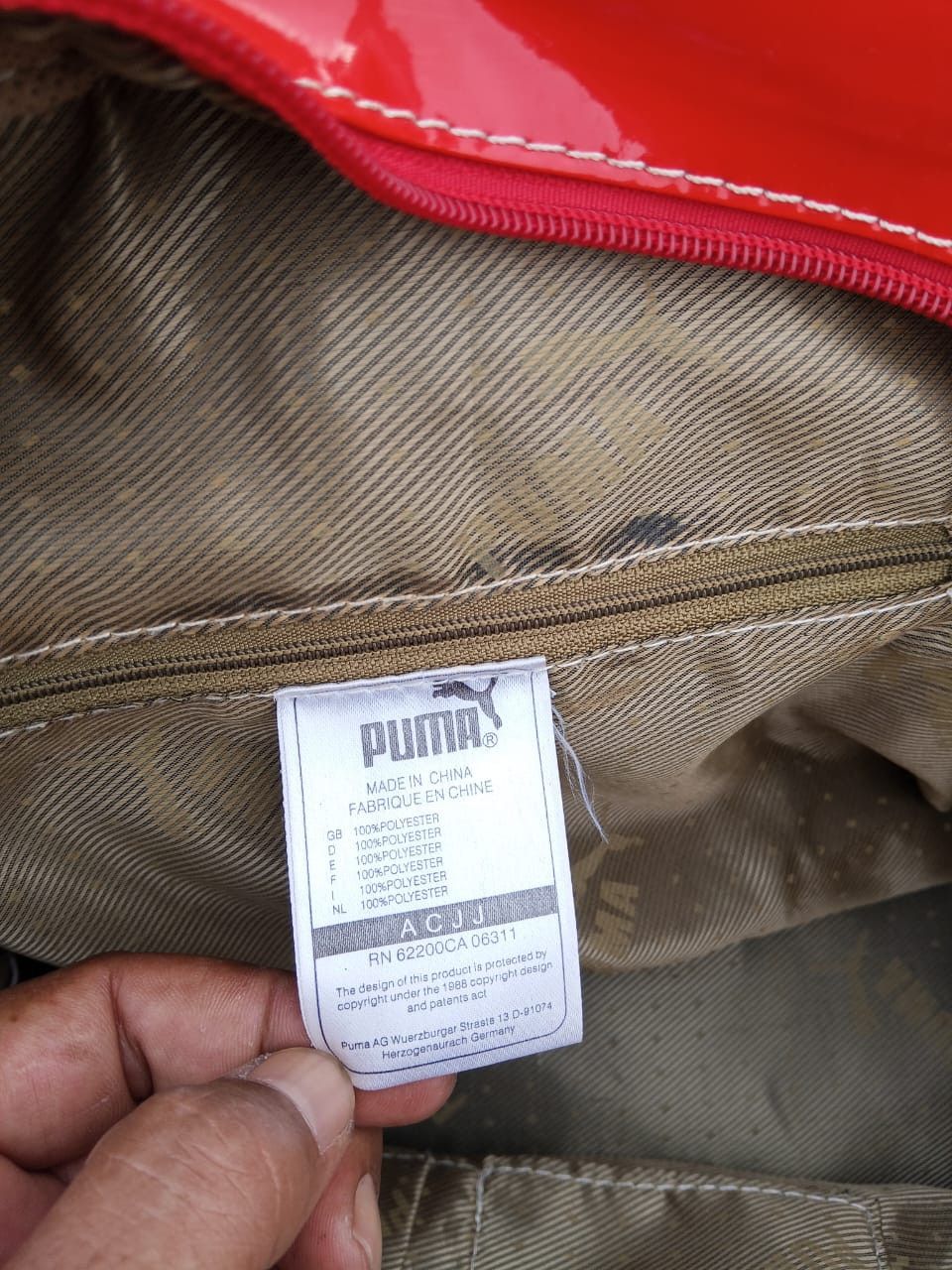 Puma puma red & White leather bowling bag vintage Size ONE SIZE - 7 Thumbnail