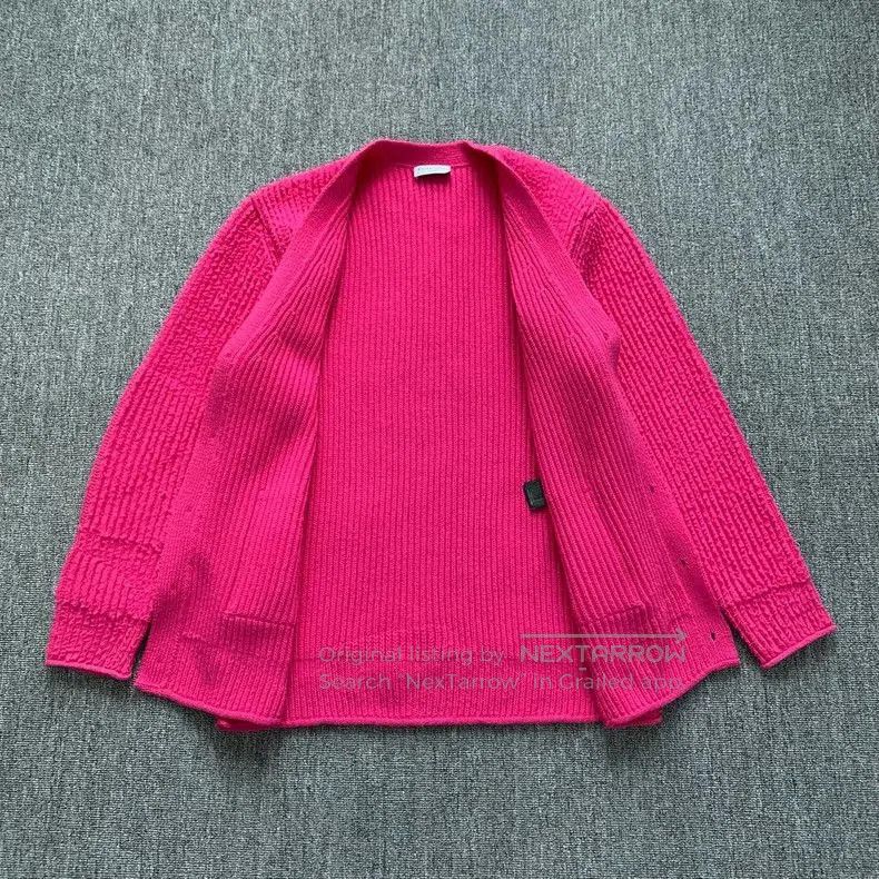 Balenciaga Balenciaga Pink V-Neck Wool Cardigan. Size US XXS / EU 40 - 5 Thumbnail