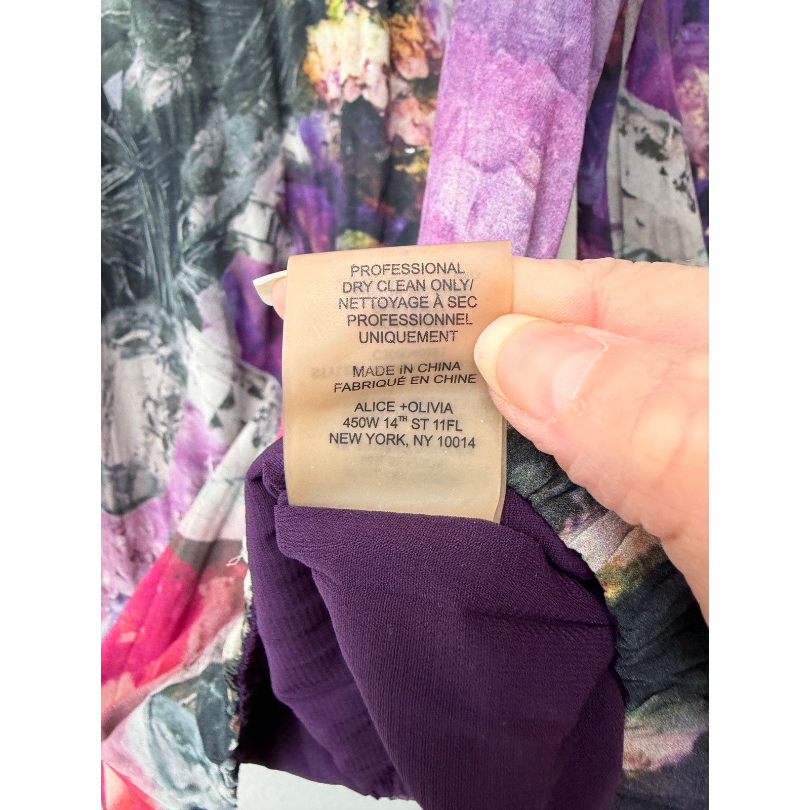 Alice + Olivia Alice + Olivia Womens Purple Silk Peasant Blouse XS Size XS / US 0-2 / IT 36-38 - 12 Thumbnail