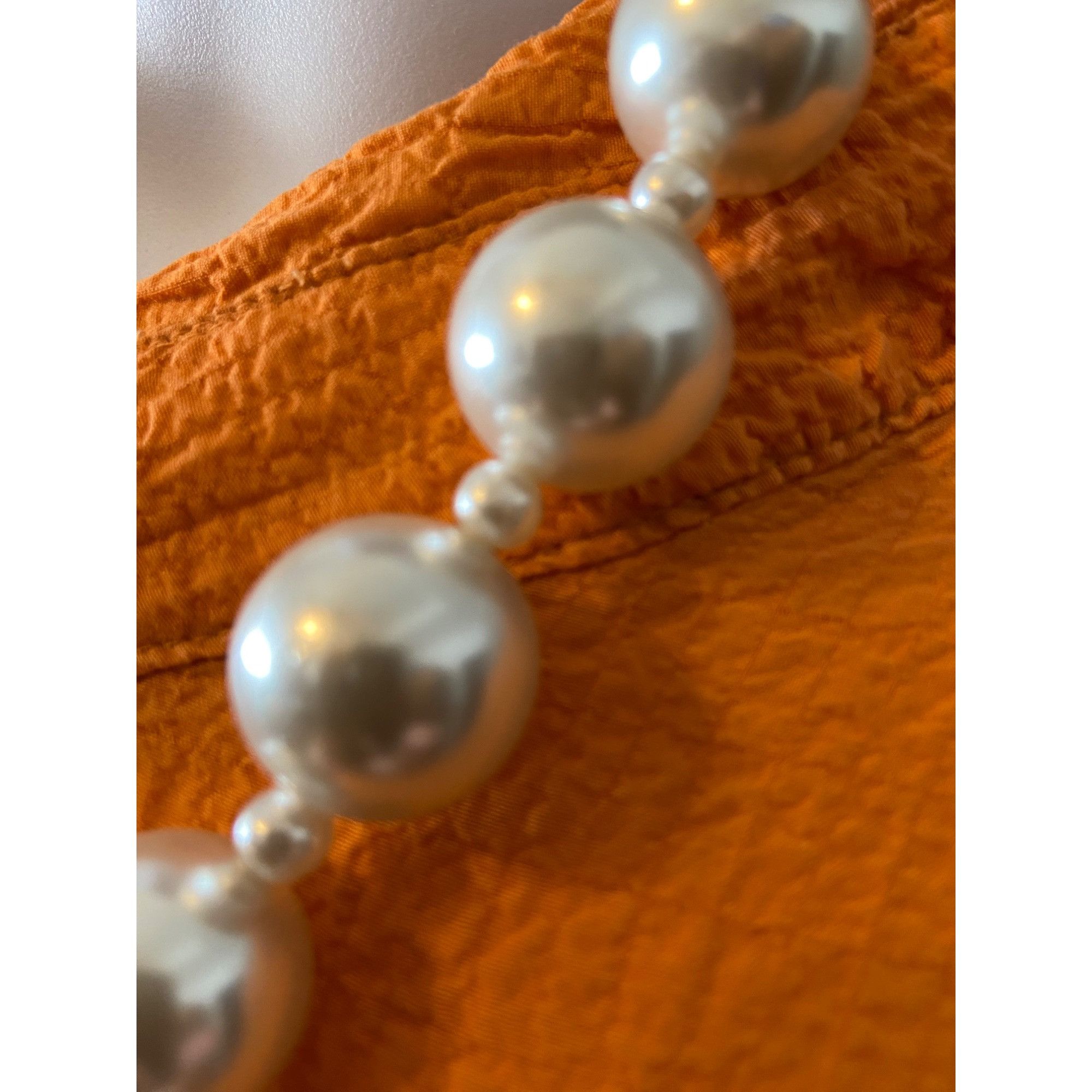 Other Vintage Faux Pearl Necklace W/Large Beads & Small Spacer Bea Size ONE SIZE - 5 Thumbnail