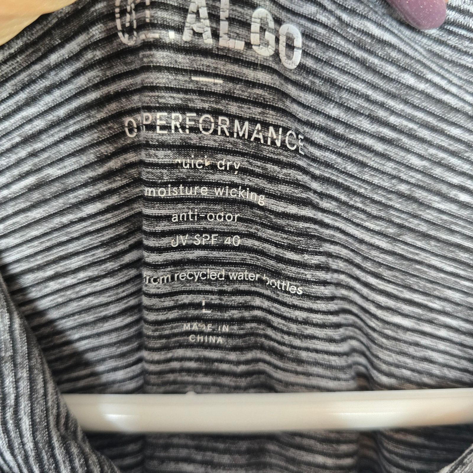 Other 01. ALGO Performance Quick Dry Gray Stripe Hooded Top Large Size US L / EU 52-54 / 3 - 3 Thumbnail