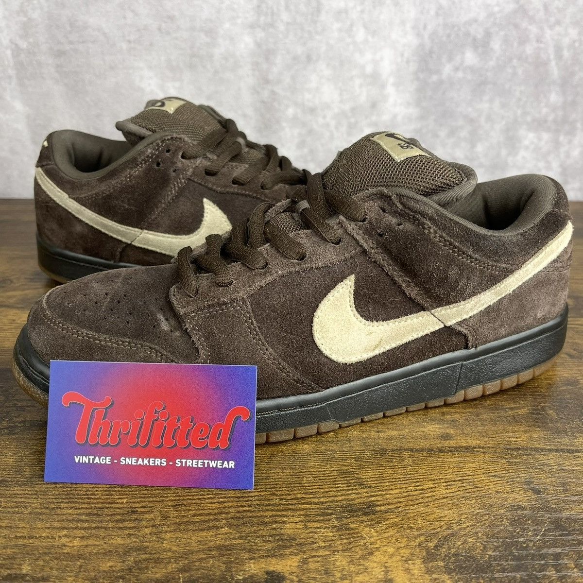 Nike SB Nike Dunk Low Pro SB Dark Mocha Tweed Brown 304292-229 Men’s Size US 9 / EU 42 - 1 Thumbnail