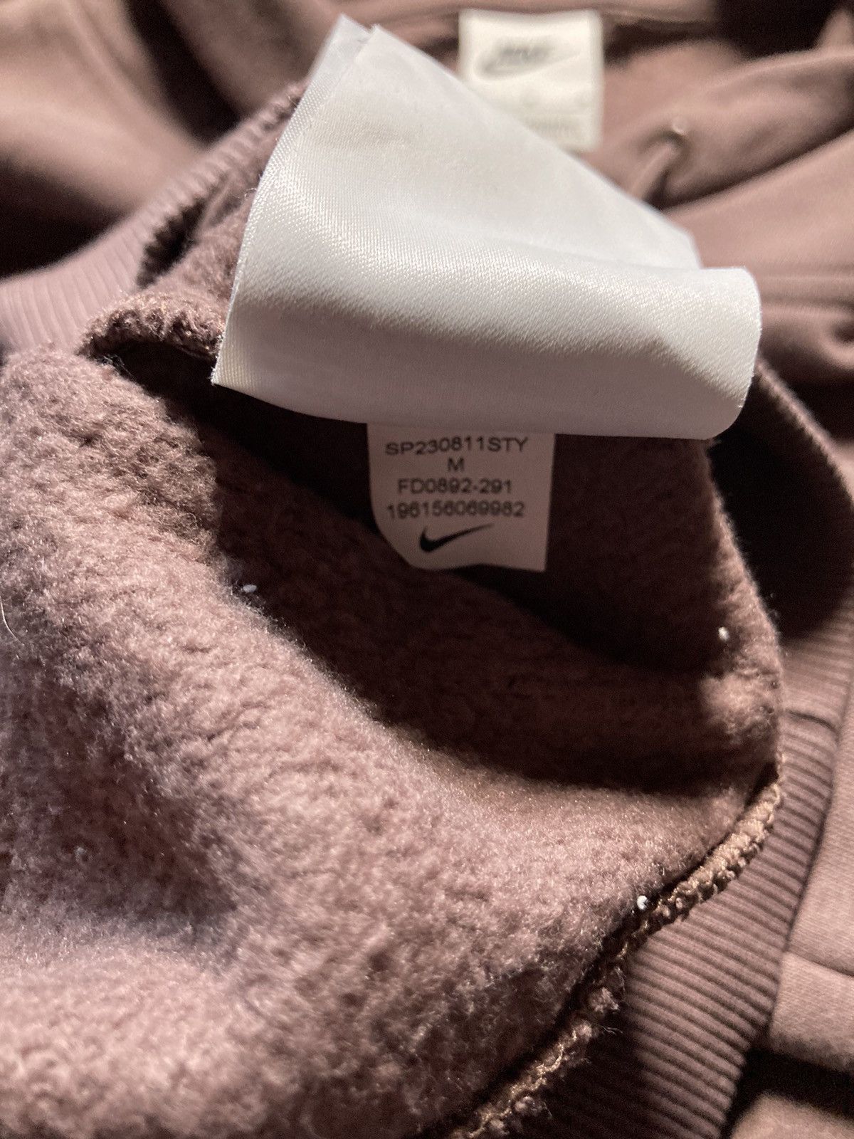 Nike × Vintage ⛩️ Nike Hoodie Center Logo Brown Vintage Y2K Baggy Oversize Size US M / EU 48-50 / 2 - 5 Thumbnail