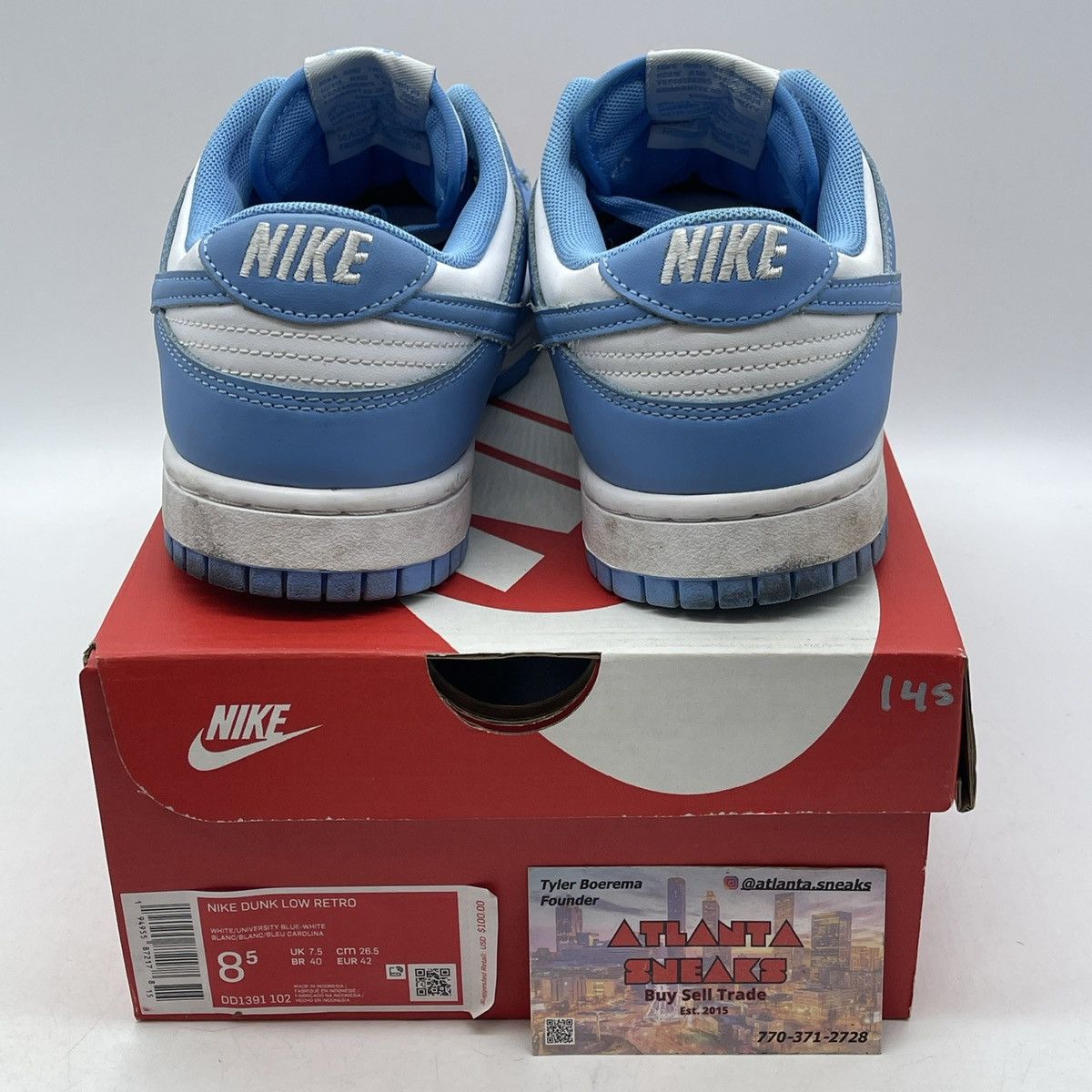 Nike Dunk low university blue Size US 8.5 / EU 41-42 - 3 Thumbnail