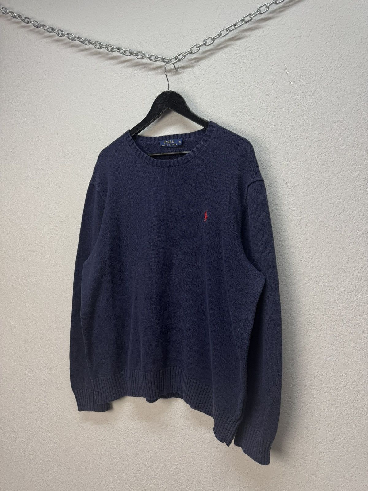 Polo Ralph Lauren Vintage Polo Ralph Lauren Sweater Navy Y2k Double RRL Sk8 Size US XL / EU 56 / 4 - 4 Thumbnail