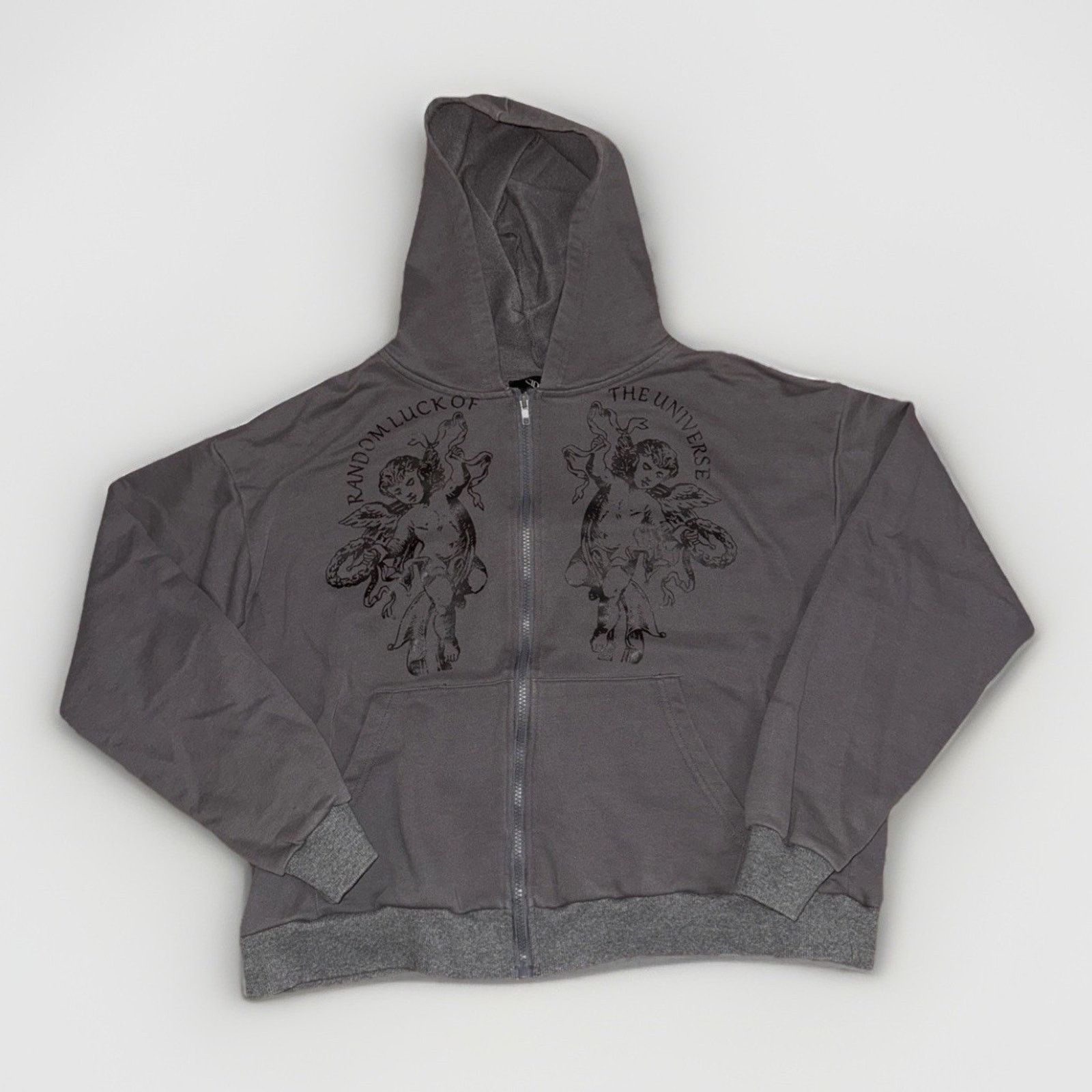 Cider Cider Cropped Full Zip Hoodie Gray Small Y2K 24x21 Size M / US 6-8 / IT 42-44 - 1 Thumbnail
